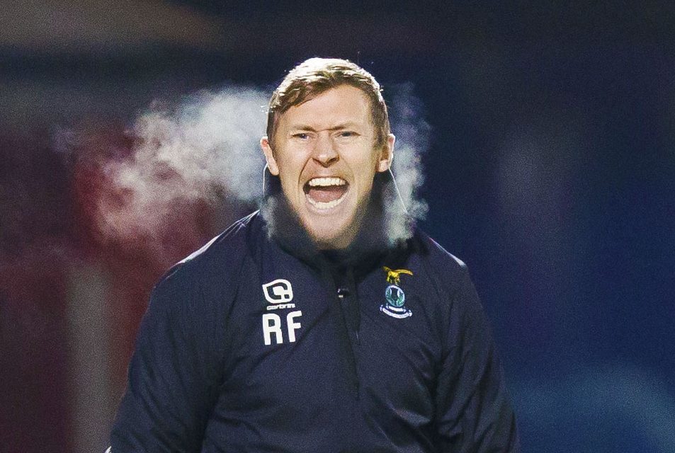 Richie Foran vents his frustration on the touchline at Hamilton.