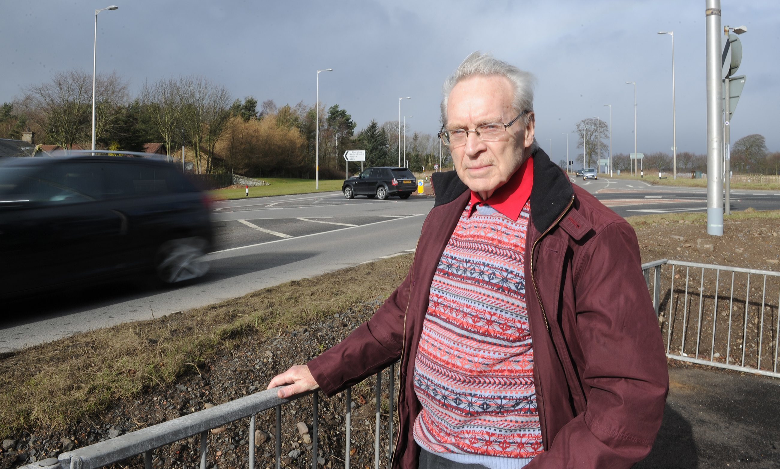 Ron Page at the Balfarg junction on the A92.