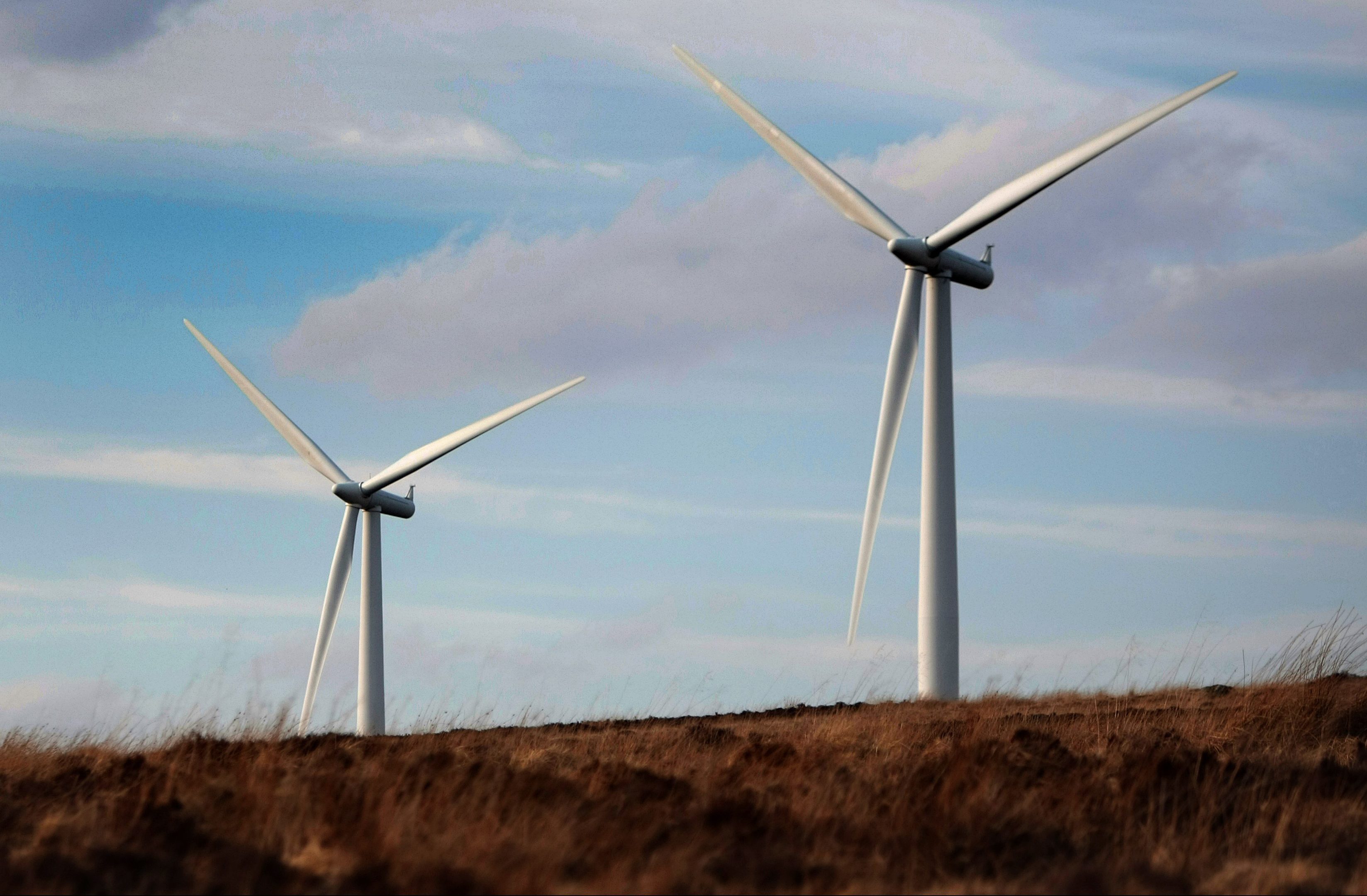 Wind turbines in Perthshire.