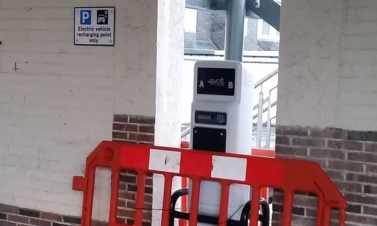 The new electric charging point is being installed in Carnoustie.