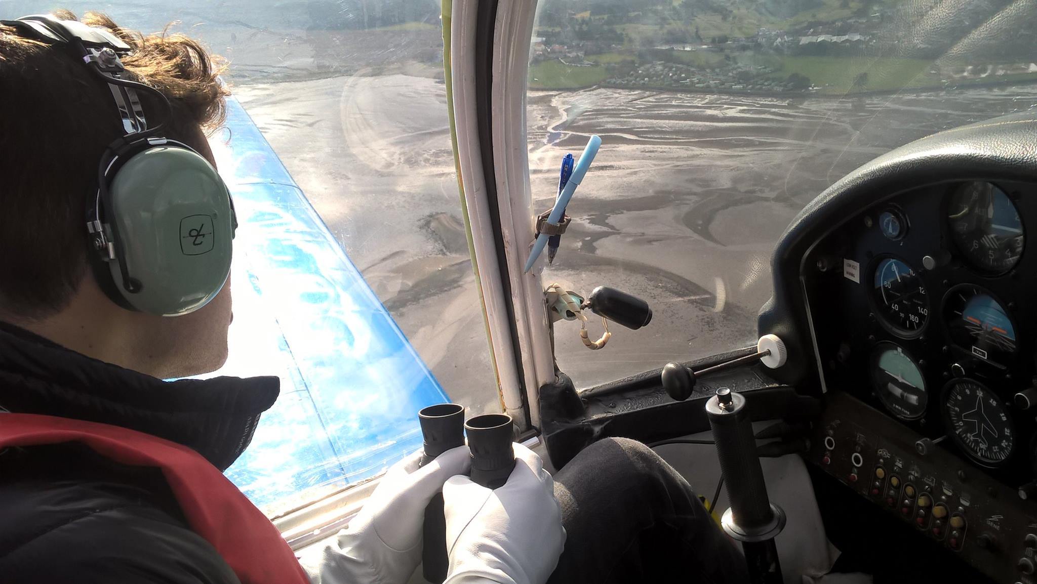 A volunteer pilot over the Tay.