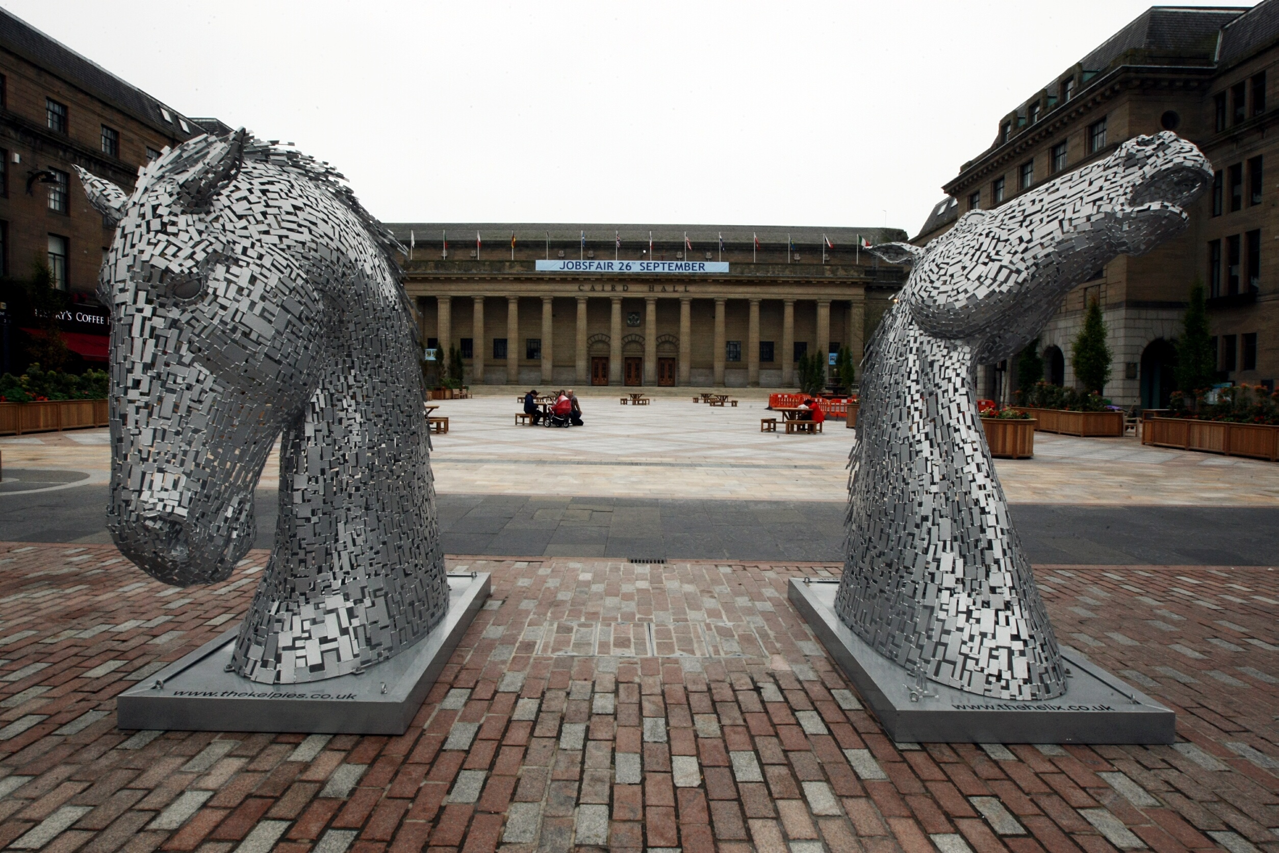The Kelpie maquettes visited Dundee in September 2013.