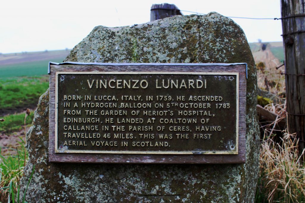 3 - Plaque marking the spot where Vincenzo Lunardi's balloon landed - James Carron, Take a Hike