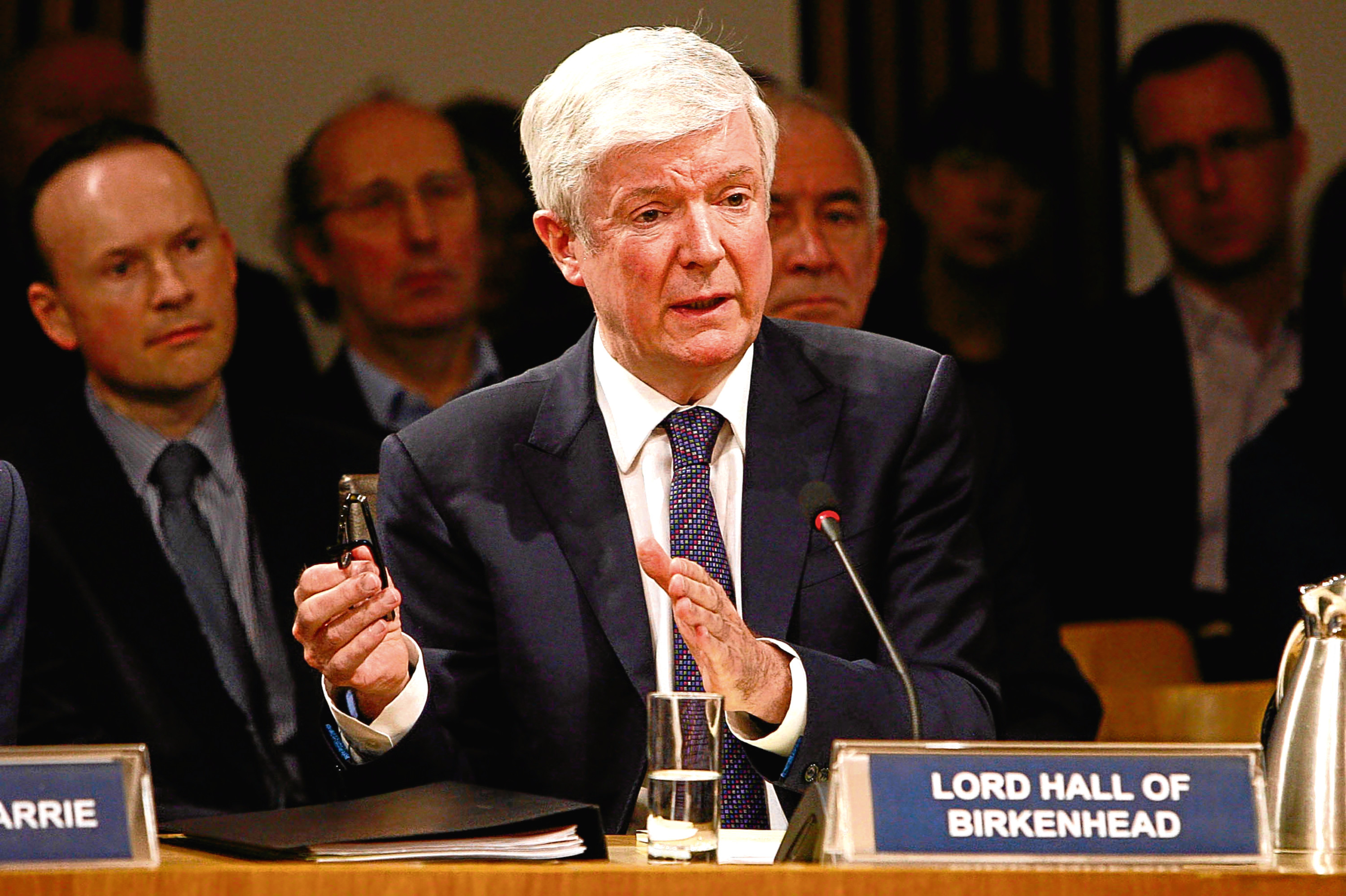 BBC Director General Lord Tony Hall meets MSPs at Holyrood.