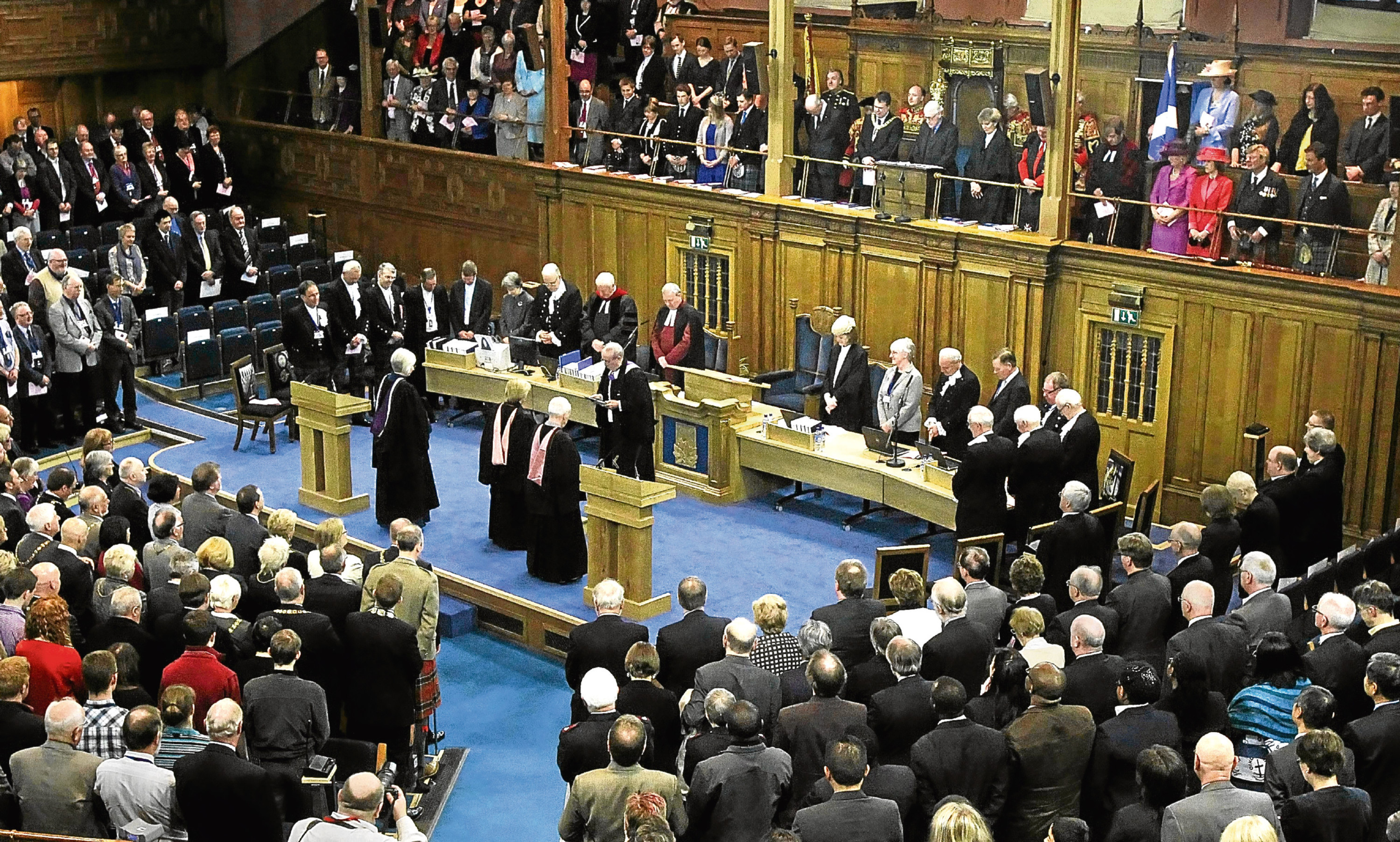 The General Assembly of the Church of Scotland in session.