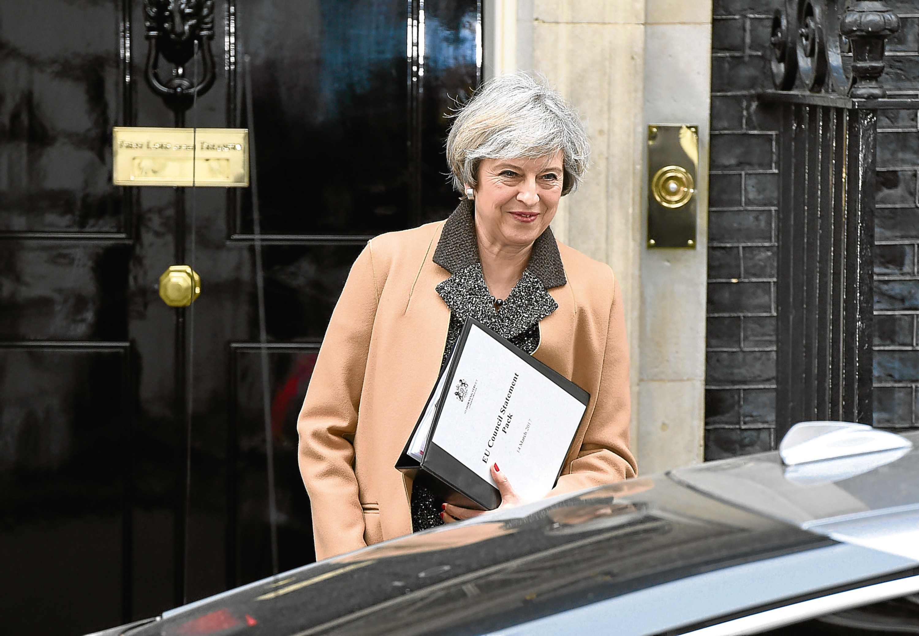 Prime Minister Theresa May leaves Downing Street for the Commons. Picture: Press Association.