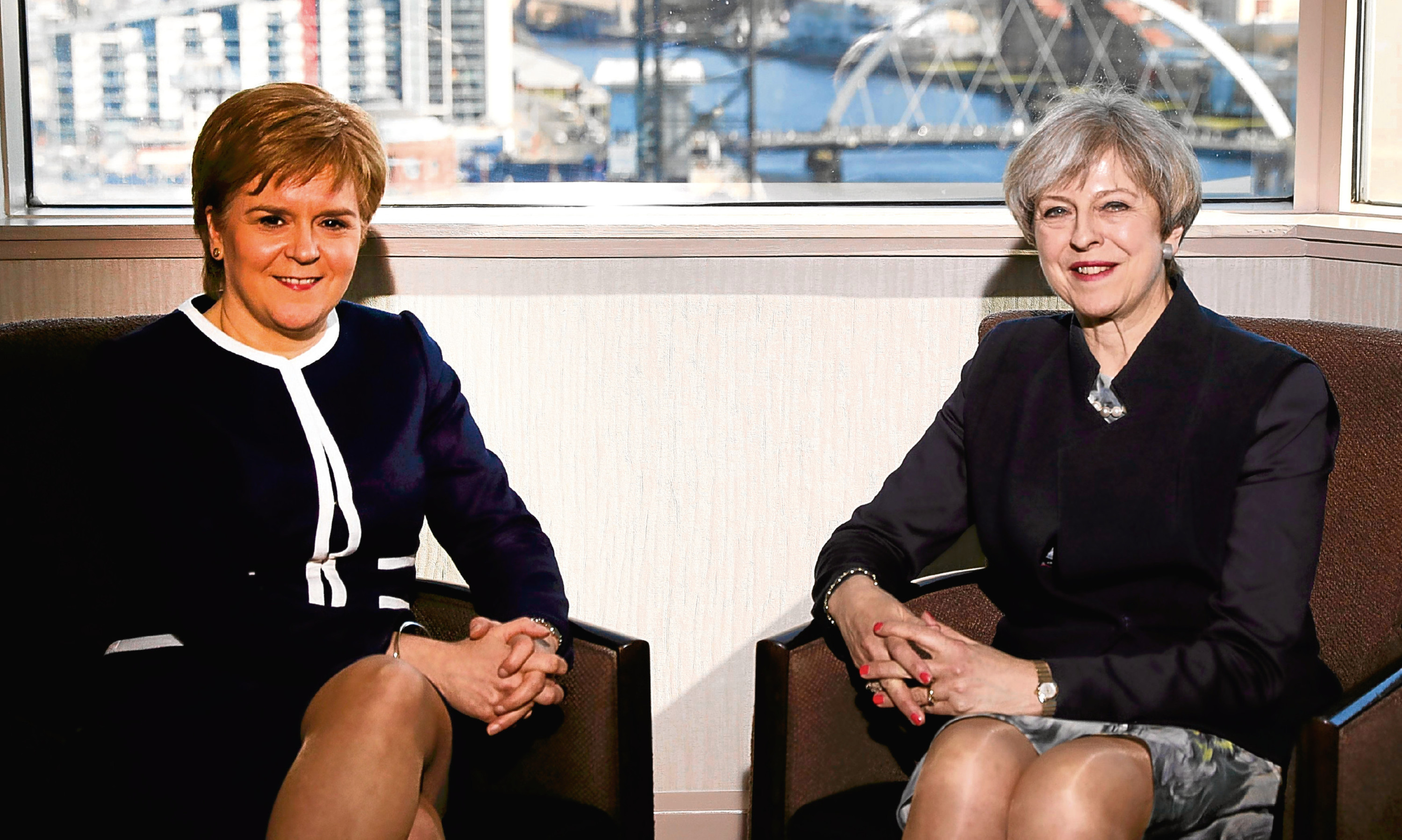 First Minister Nicola Sturgeon with Prime Minister Theresa May.