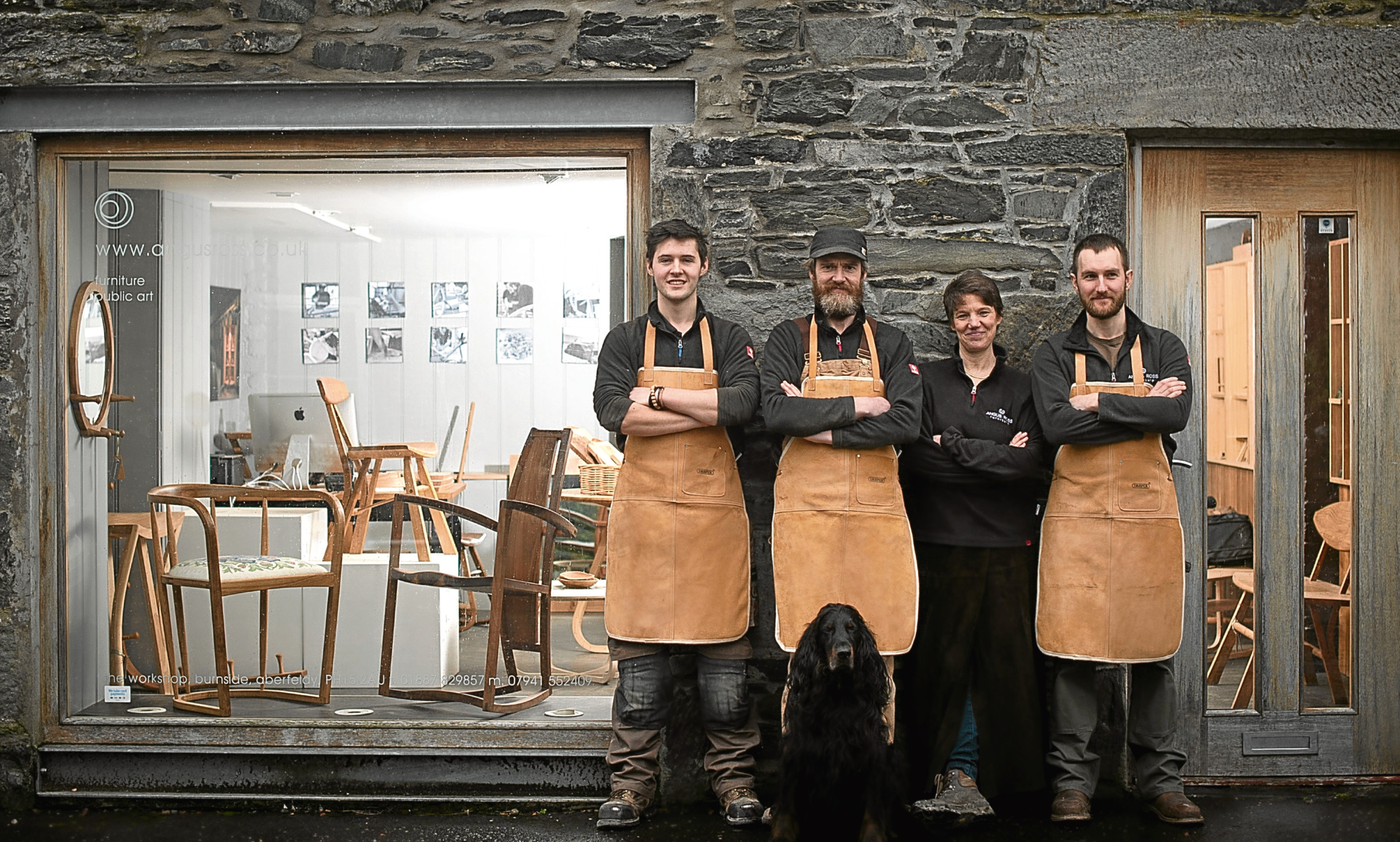 Angus Ross, second from left) and members of his team