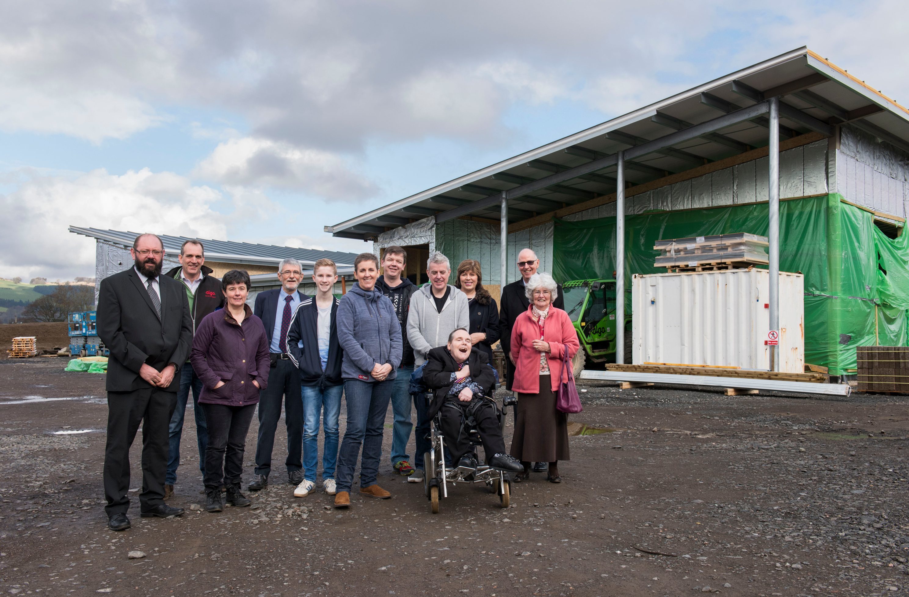Members of the  congregation of St Madoes and Kinfauns Parish Church being shown round the project by Sandy Farmer, director of Algo (second from left).