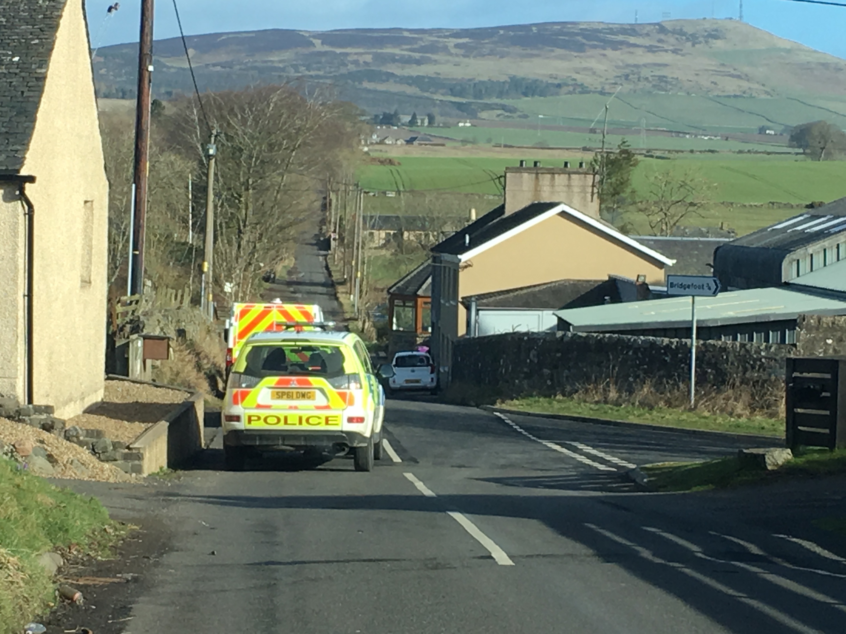 Police were present in Bridgefoot on Tuesday morning.