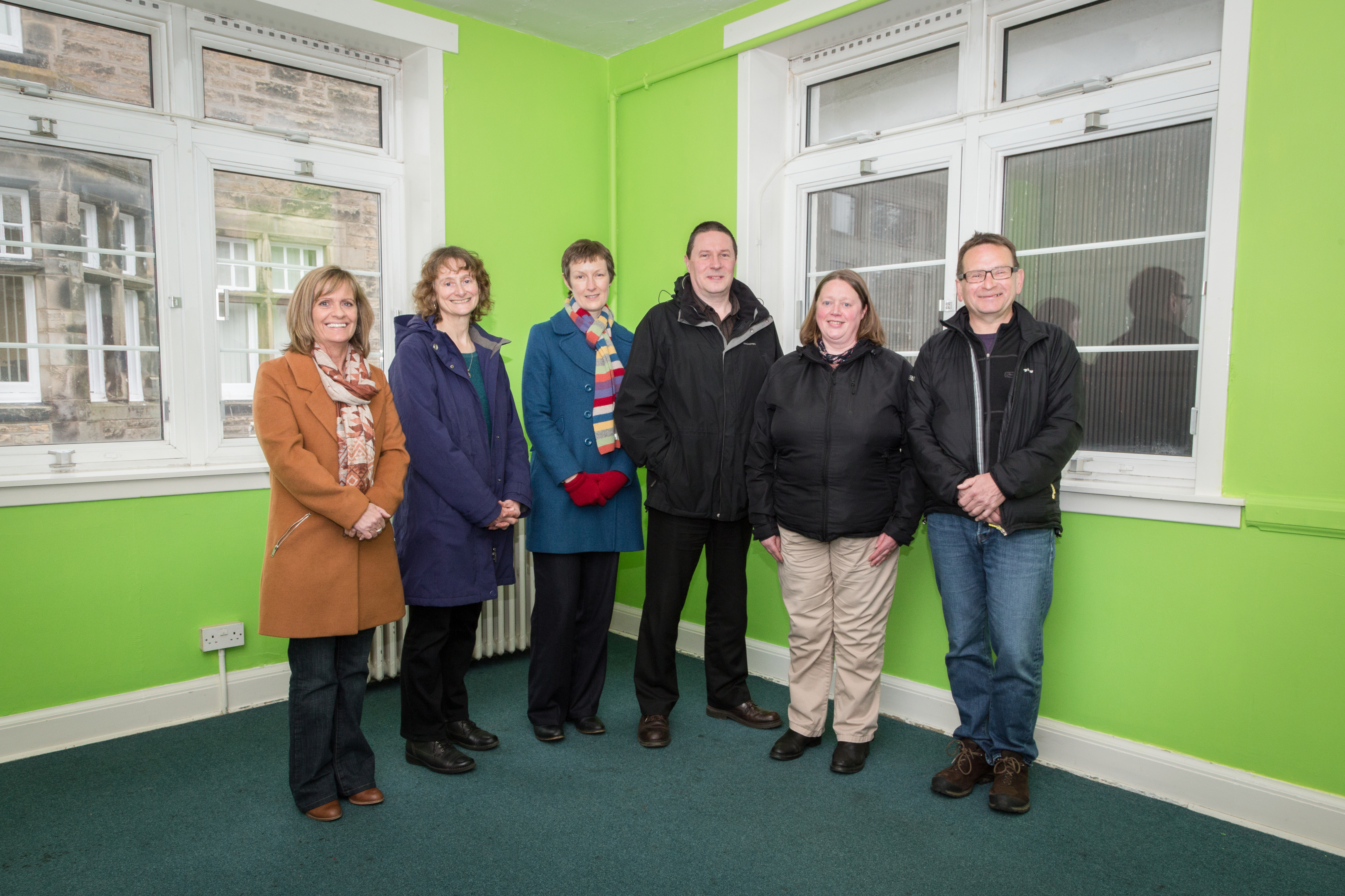 Left to right: Libby McWilliams from Fife Council with Greener Kirkcaldy's Pat Crosby, Suzy Goodsir, Andrew McDaniel, Aileen Horn and Geoff Robotham.