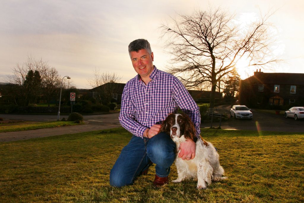 David Hamilton with his dog Rusty