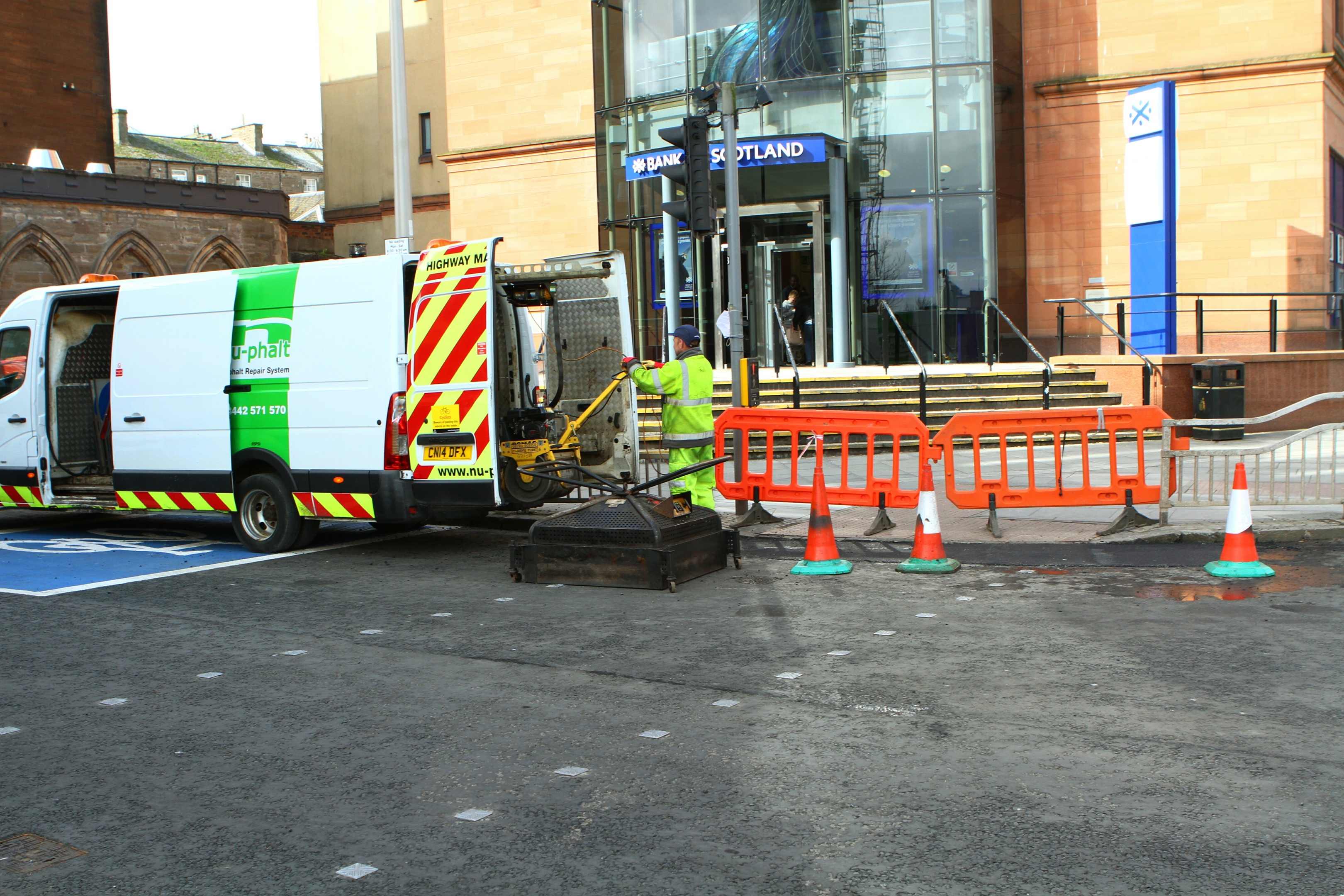 The roadworks at the Nethergate.