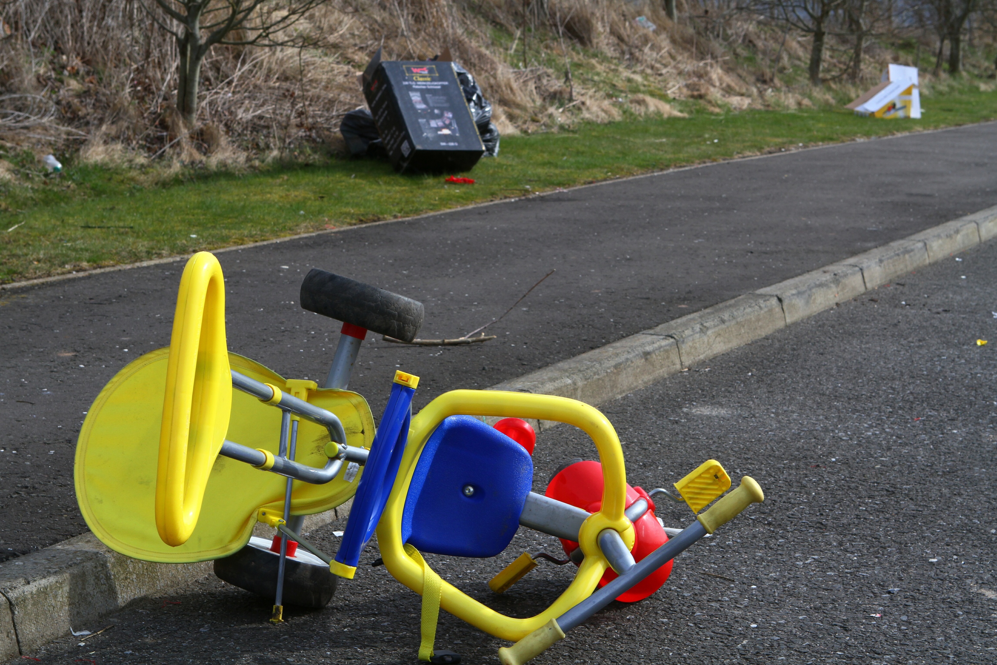 A child's toy was among the rubbish left at Broxden Park and Ride.