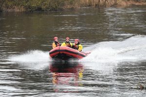 Firefighters involved in the River Tay search in Perth.