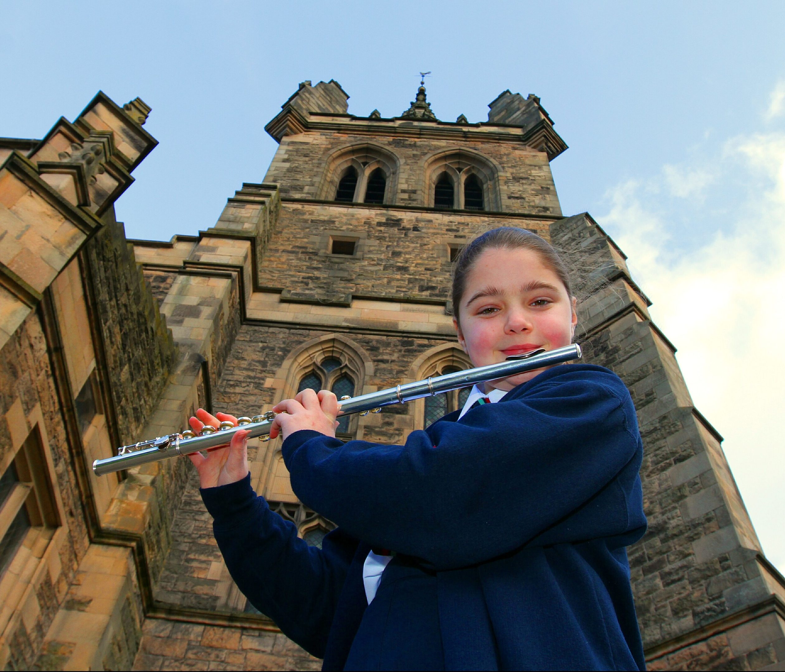 Honor Paul, 10, from Robert Douglas Primary,won the flute solo for beginners category