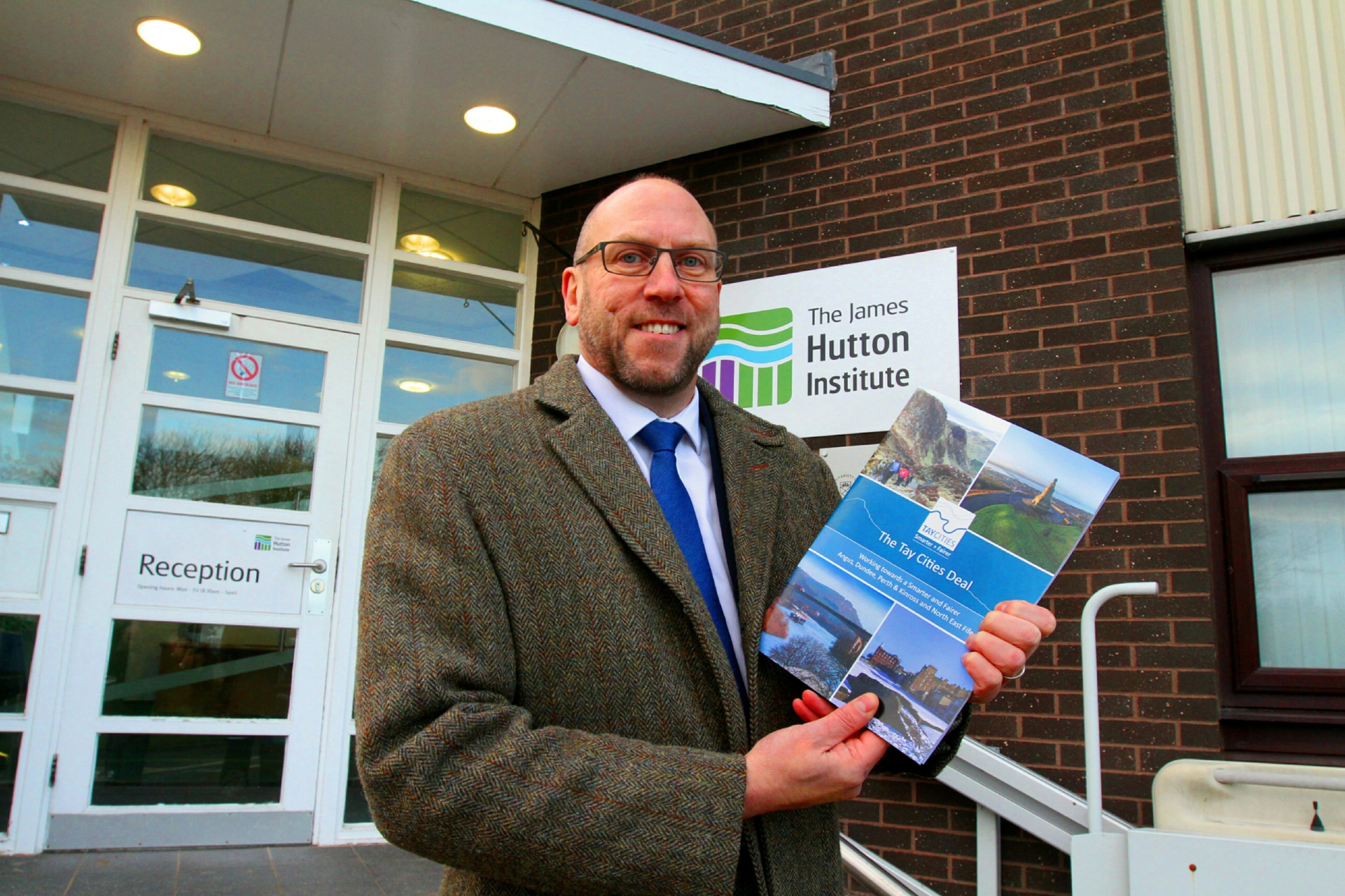 David Littlejohn, head of the Tay Cities Deal at the James Hutton Institute where the submission document was launched.