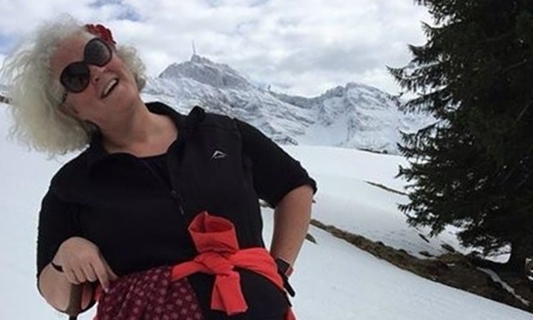 Stella McLoughlin just hours before she died in a tragic accident in Switzerland.