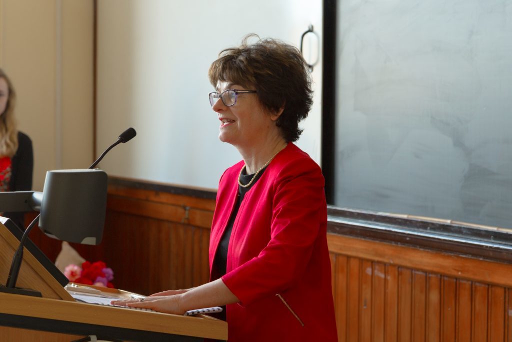 St Andrews University principal Professor Sally Mapstone speaks at an International Women's Day event last week