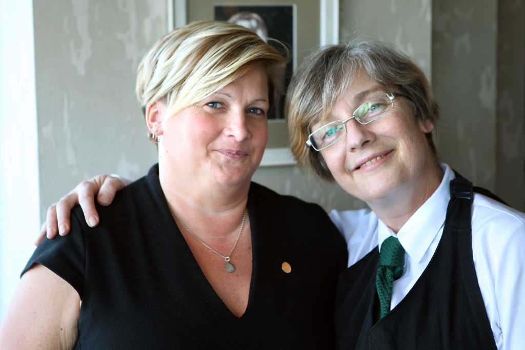 Sue Craze and Helen MacLennan at the hotel. 