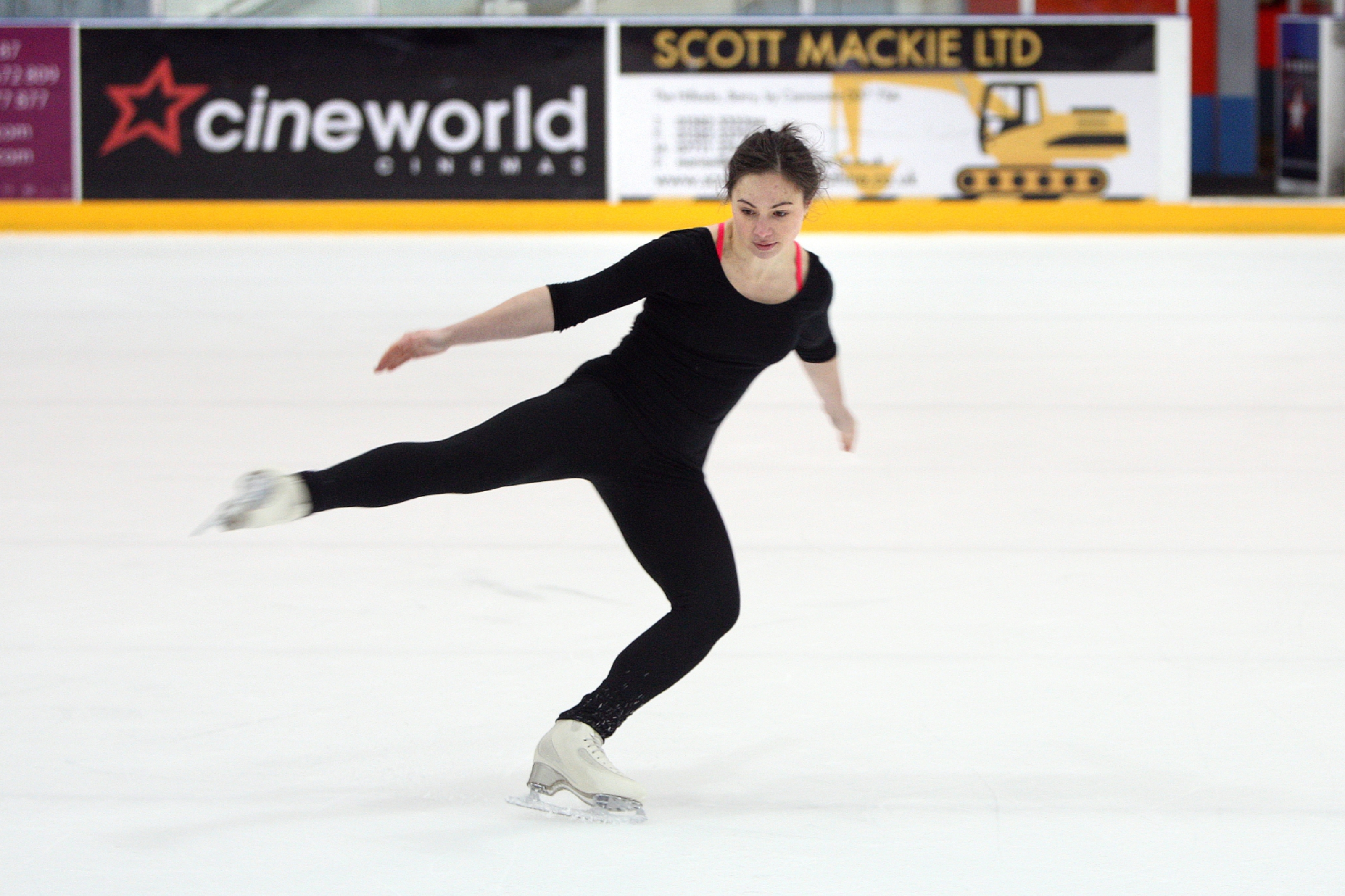 Katie Powell on the ice.