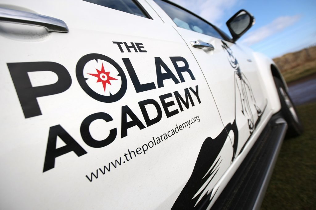 The Polar Academy truck - which the teenagers were able to pull!