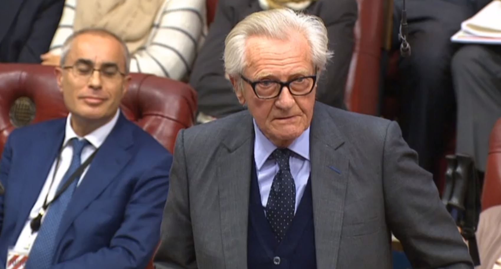 Lord Heseltine speaks in the House of Lord, as they debate the Brexit Bill.