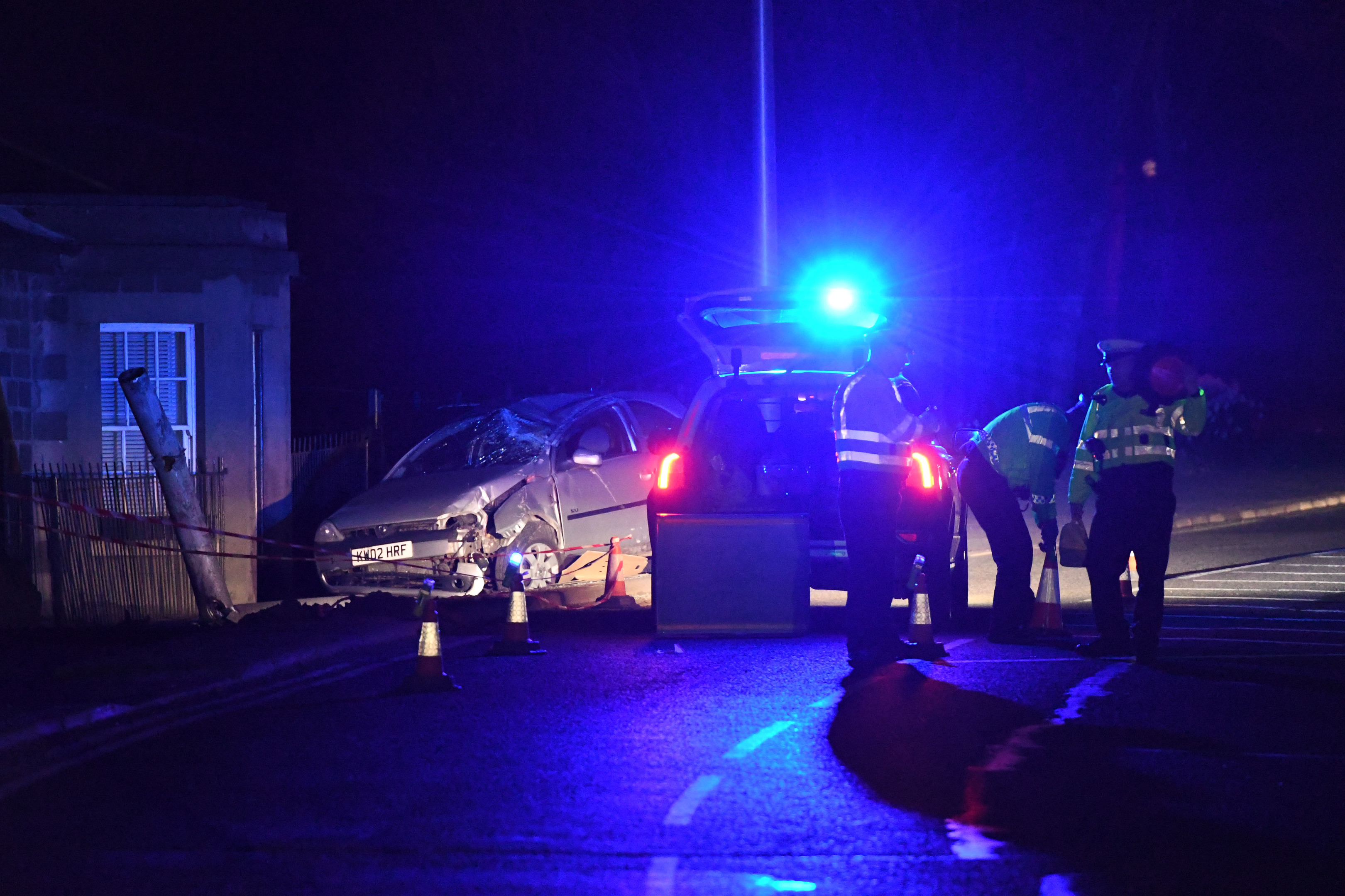 The scene on Edinburgh Road.