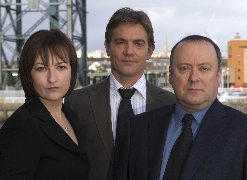 The cast of Taggart (from left) Blythe Duff as DS Jackie Reid, John Michie as DI Robbie Ross and Alex Norton as DCI Matt Burke. 