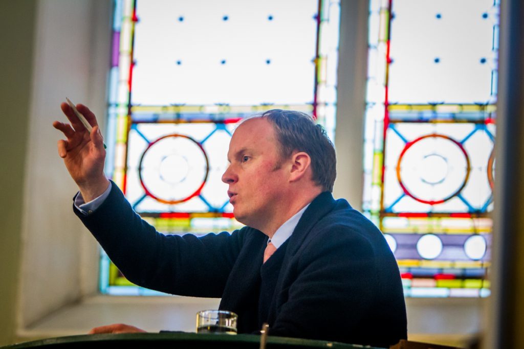 Auctioneer Nick Burns in action.