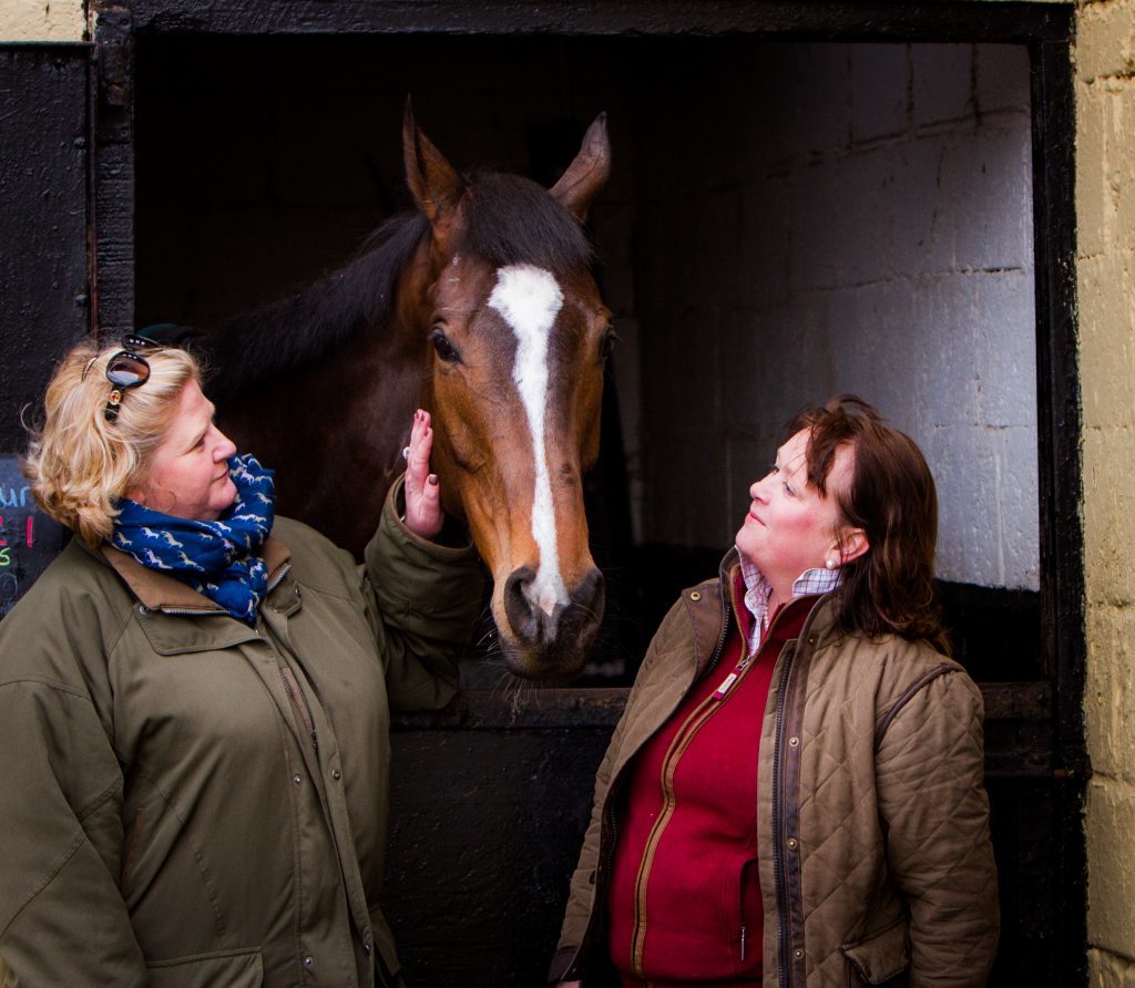 One for Arthur with with owners 'Golf Widows' Belinda McClung (left) and Debs Thomson (right). 