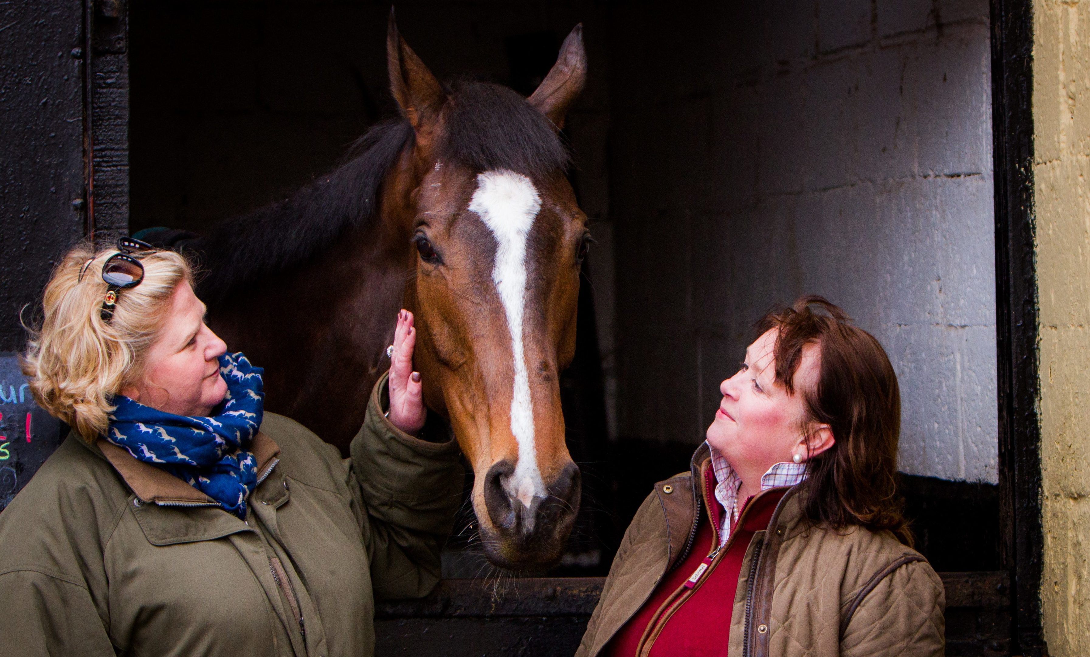 One for Arthur with with owners 'Golf Widows' Belinda McClung (left) and Debs Thomson (right).