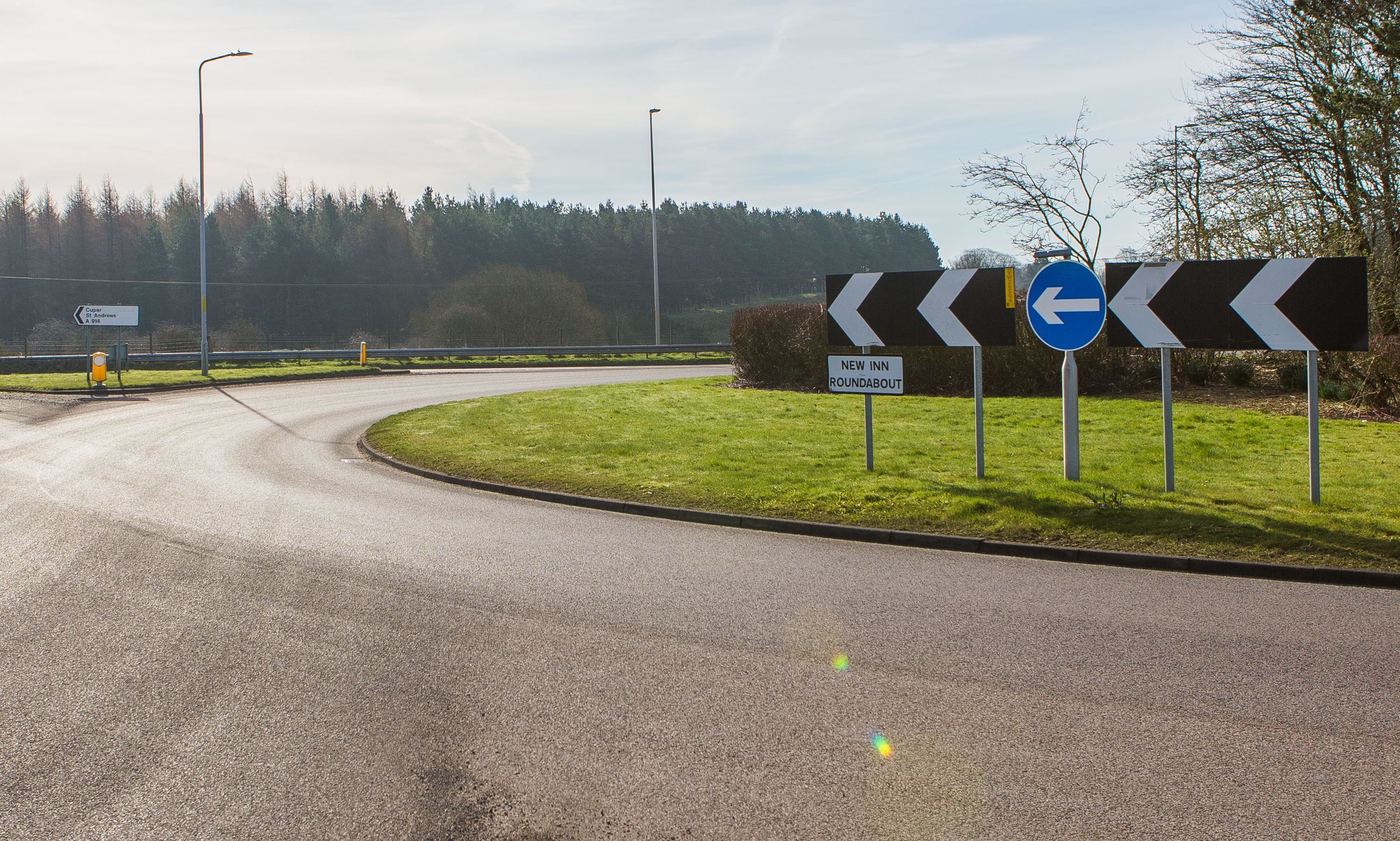 The New Inn roundabout, near Freuchie.