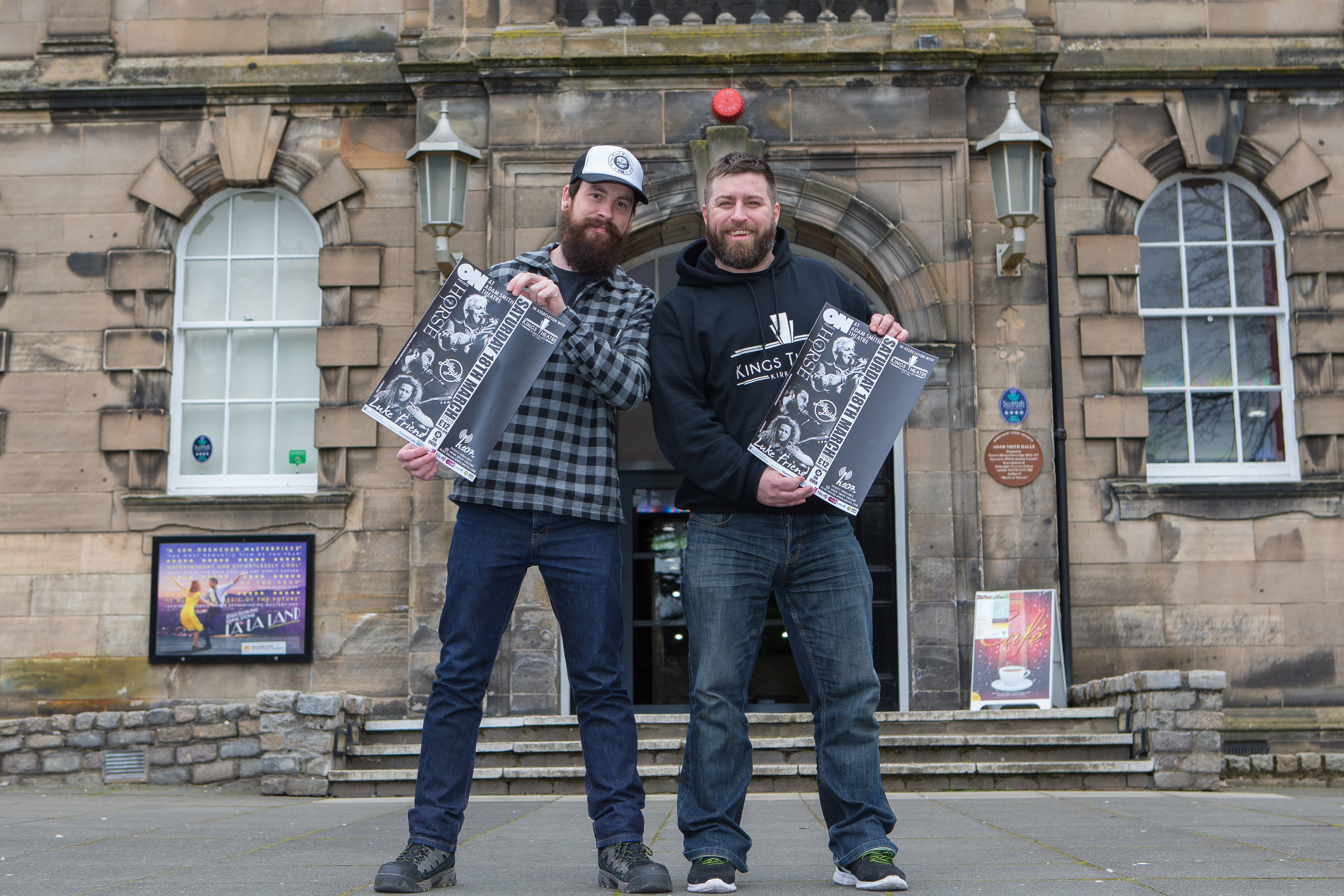 Dave Clark  and Stephen Barbour from The Kings Theatre promoting the Festival of Ideas at the Adam Smith Theatre on 18th March 2017. Wednesday 15 March 2017