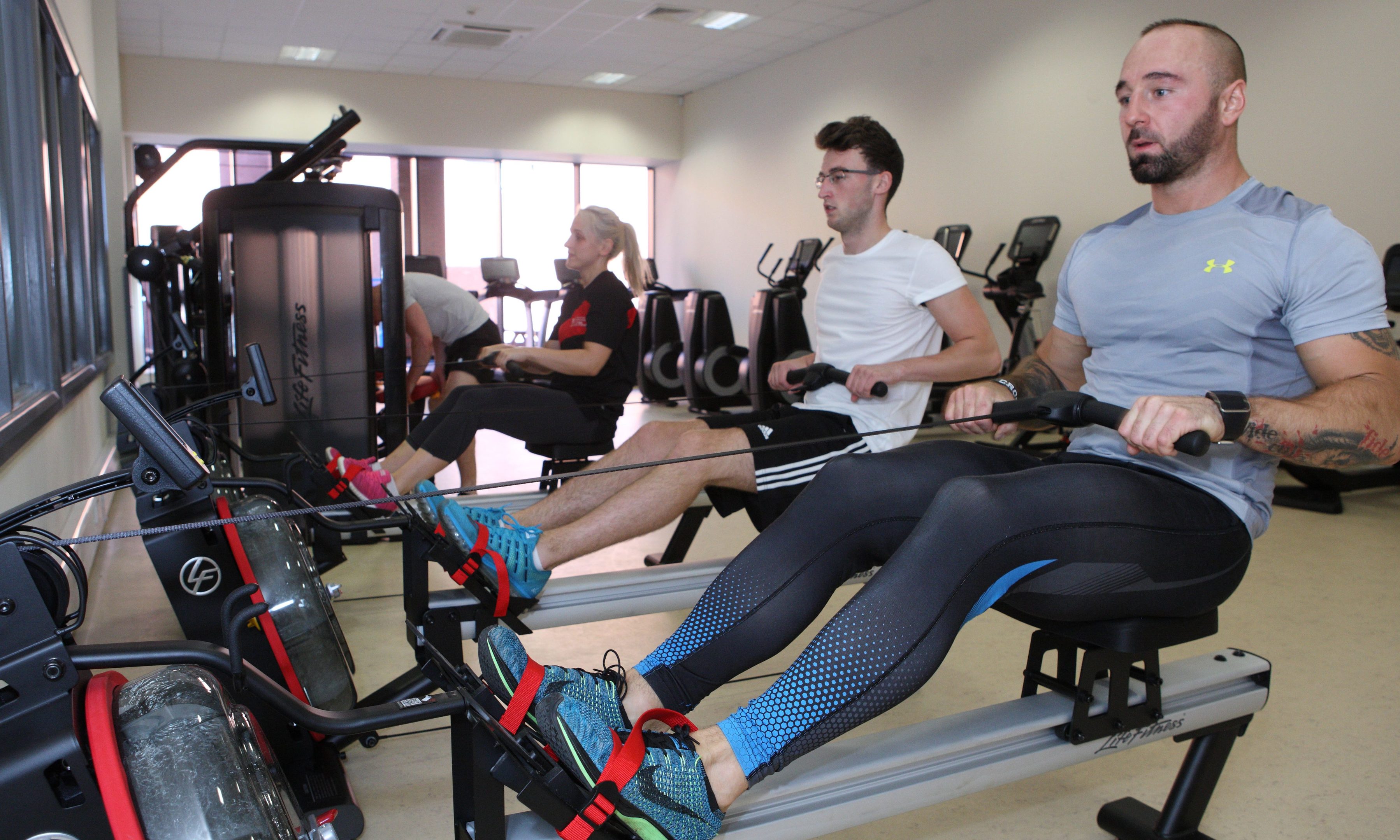 Students at Perth College's new Academy of Sport and Wellbeing.