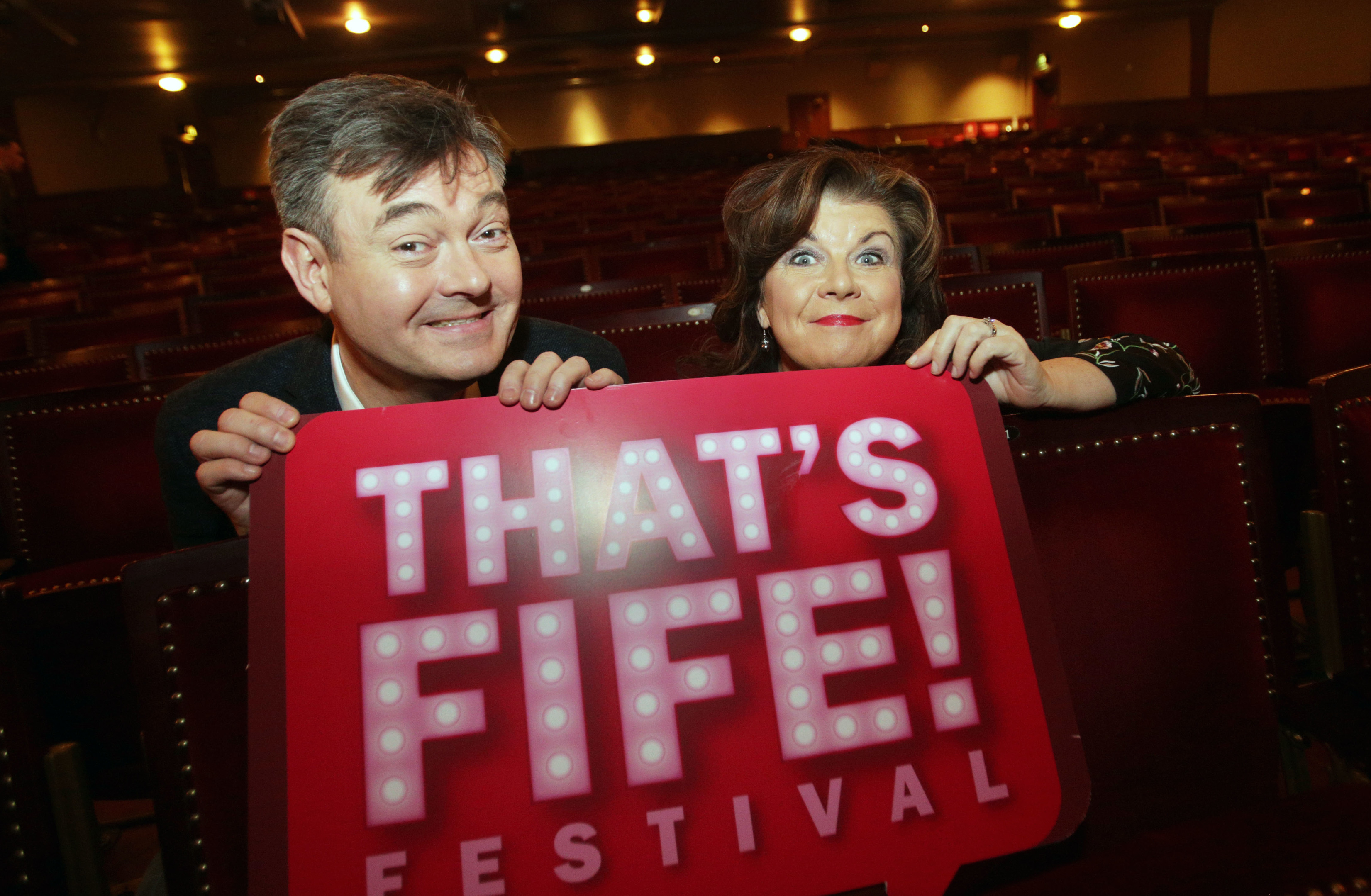 Grant Stott and Elaine C Smith launch the festival.