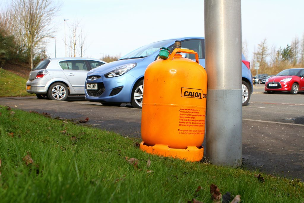 The rubbish included a gas cannister. 