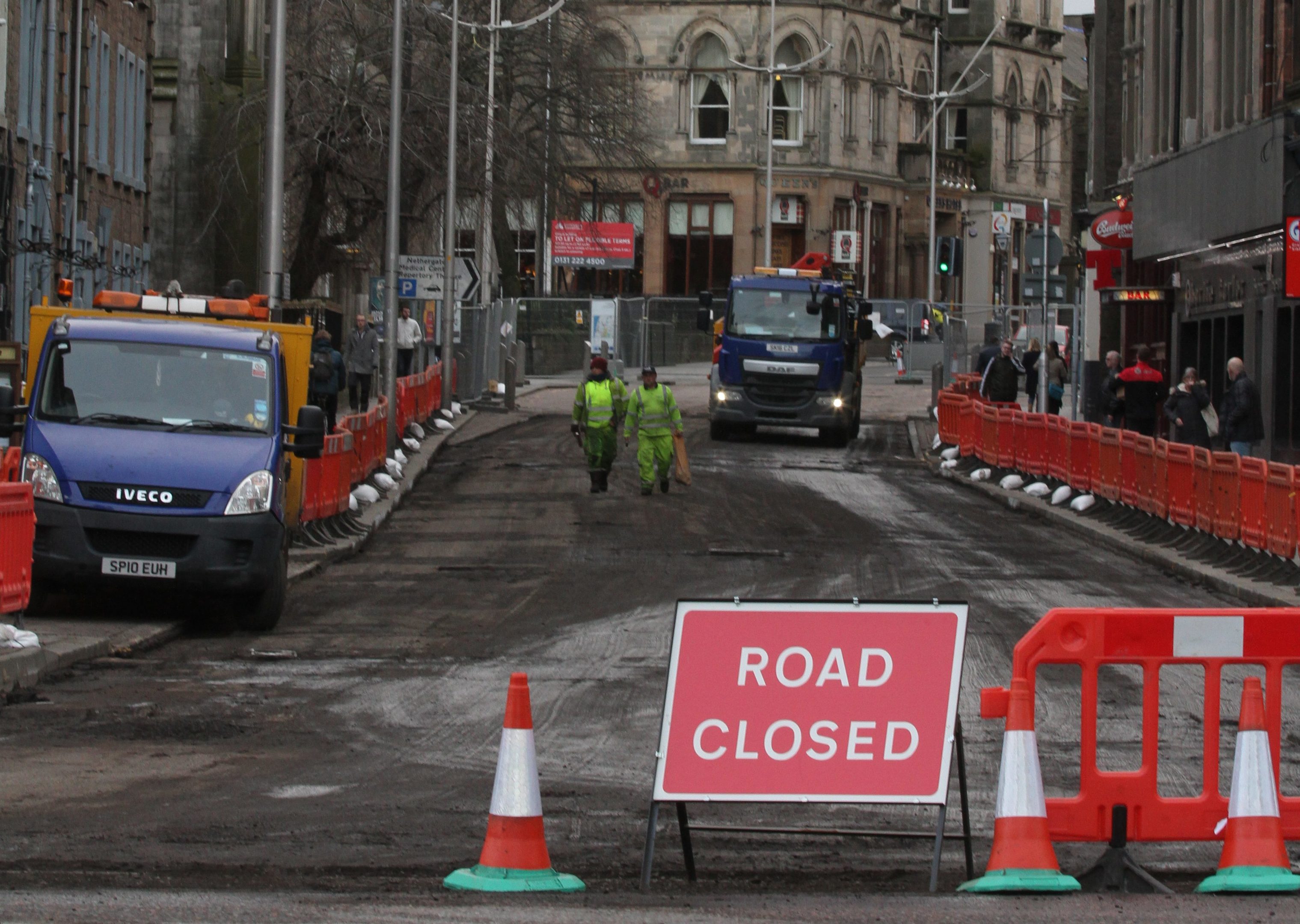 Roadworks on Nethergate.