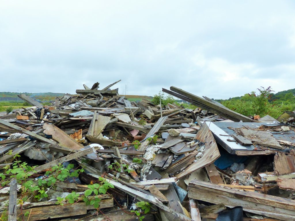 ....and the house after demolition.