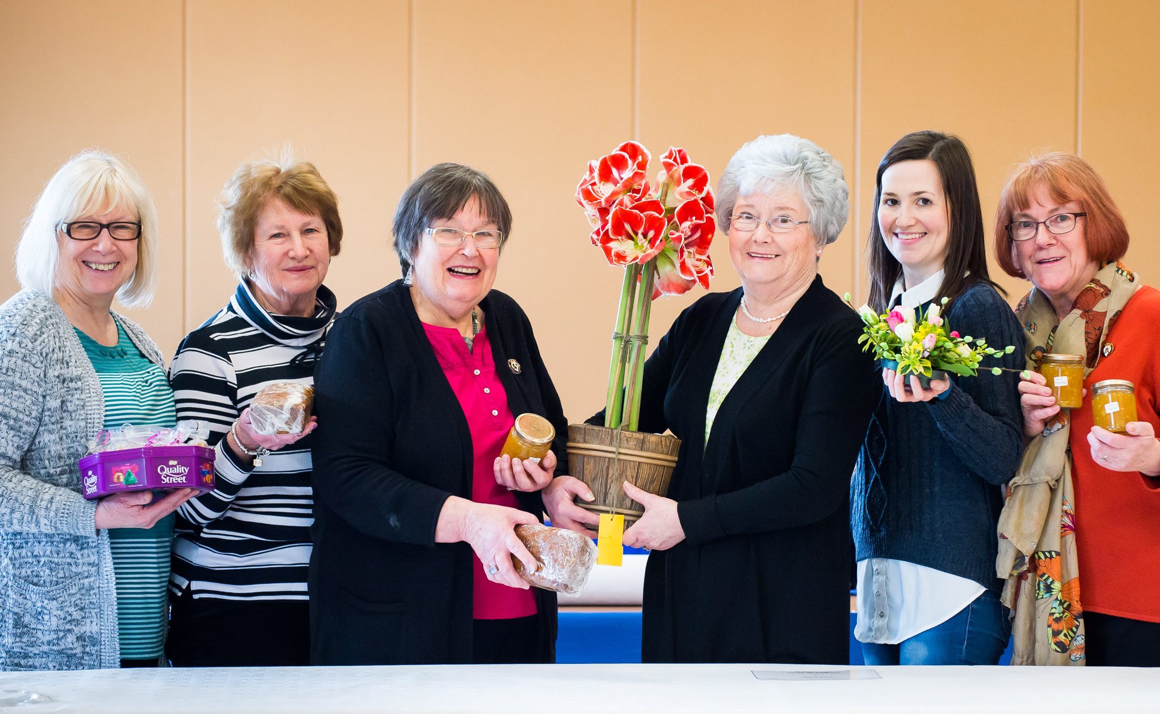 Pictured from left, Edith Christie, Margaret Folan, Ursula Stewart, Dorothy Morris, Heather McDougall and Evelyn Scobie.