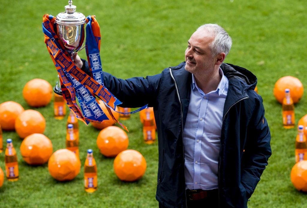 Dundee United manager Ray McKinnon with the Challenge Cup.