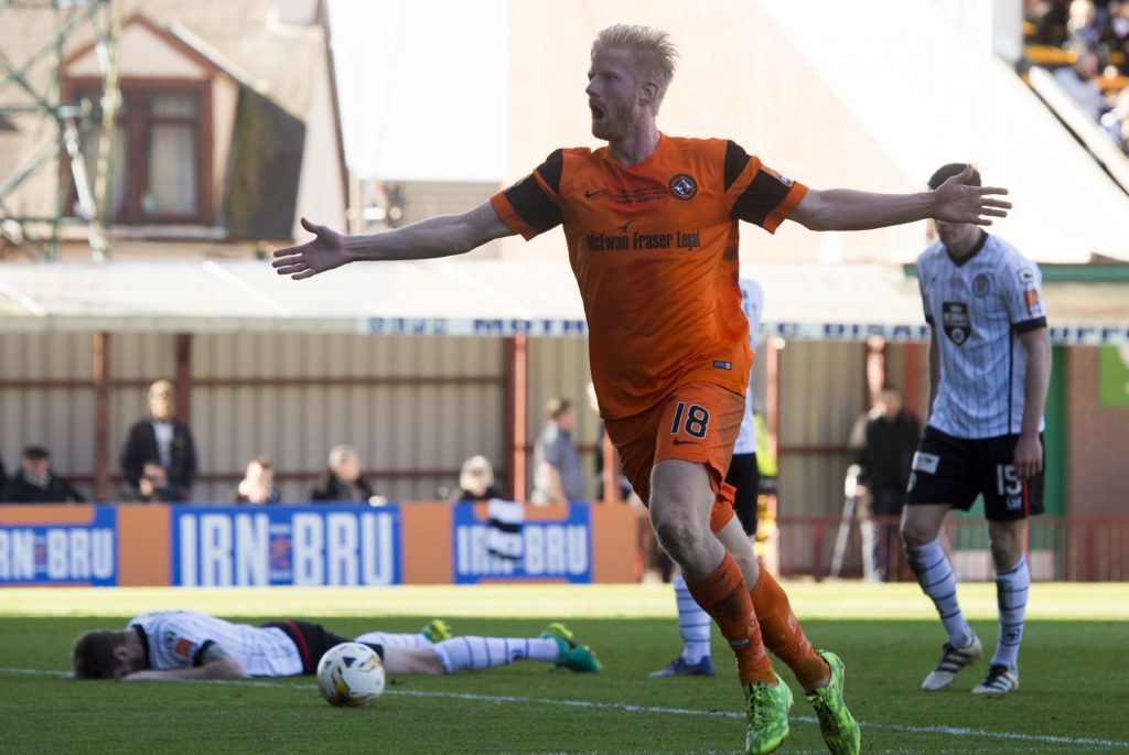 25/03/17 IRN-BRU CUP FINAL DUNDEE UTD v ST MIRREN FIR PARK - MOTHERWELL Dundee Utd's Thomas Mikkelsen celebrates his goal