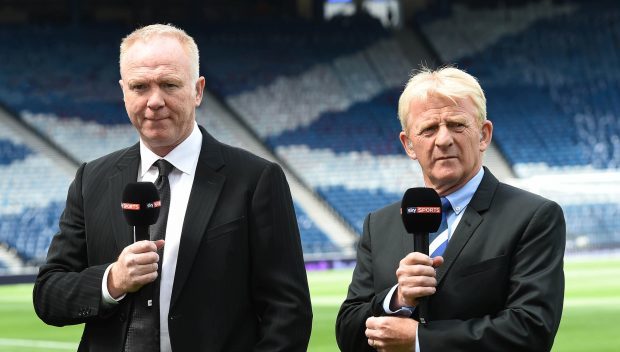 From left, Neil McCann, Alex McLeish and Gordon Strachan.