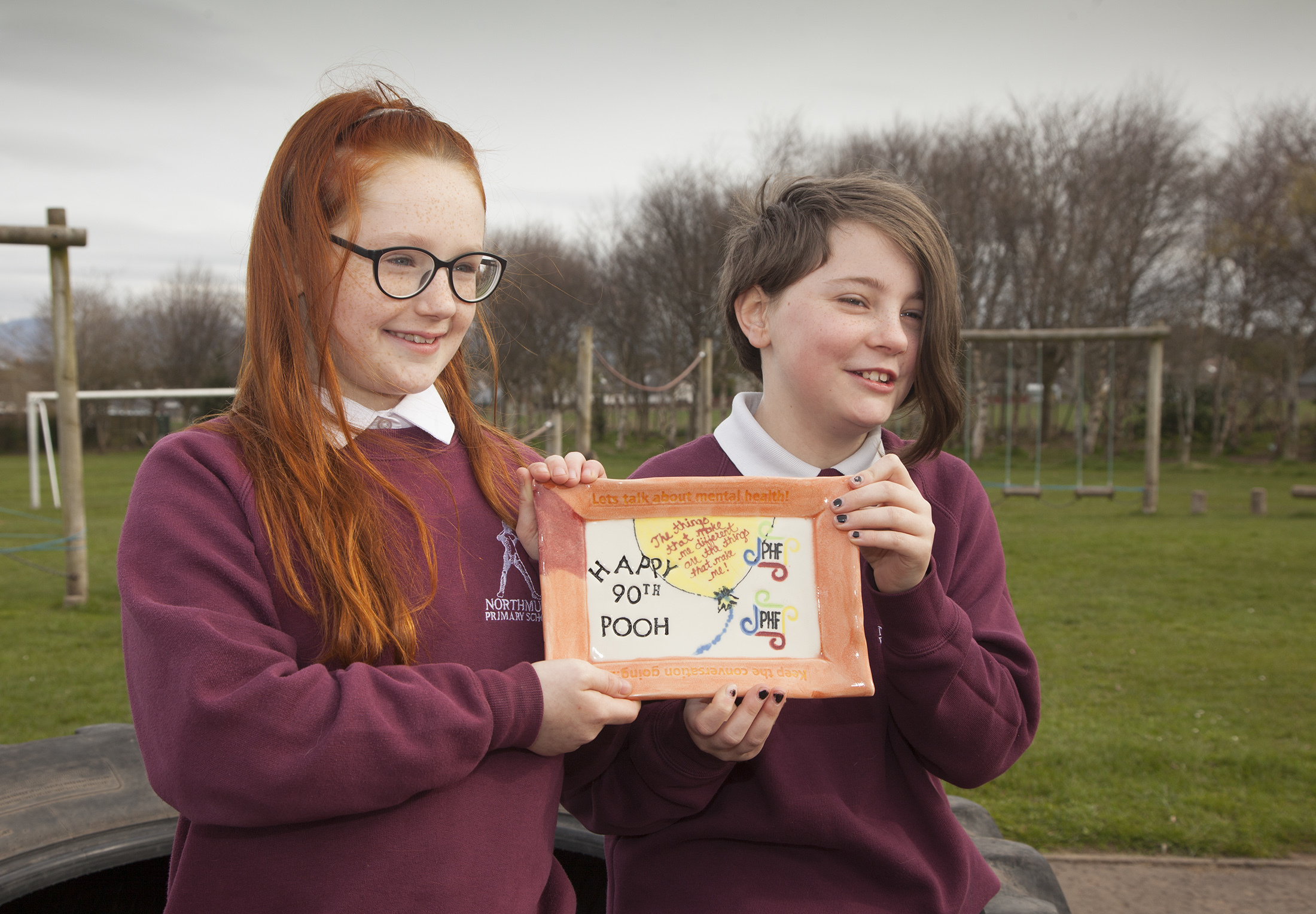 Northmuir primary pupils Issy Ramsay and Charley-Rae Clarke