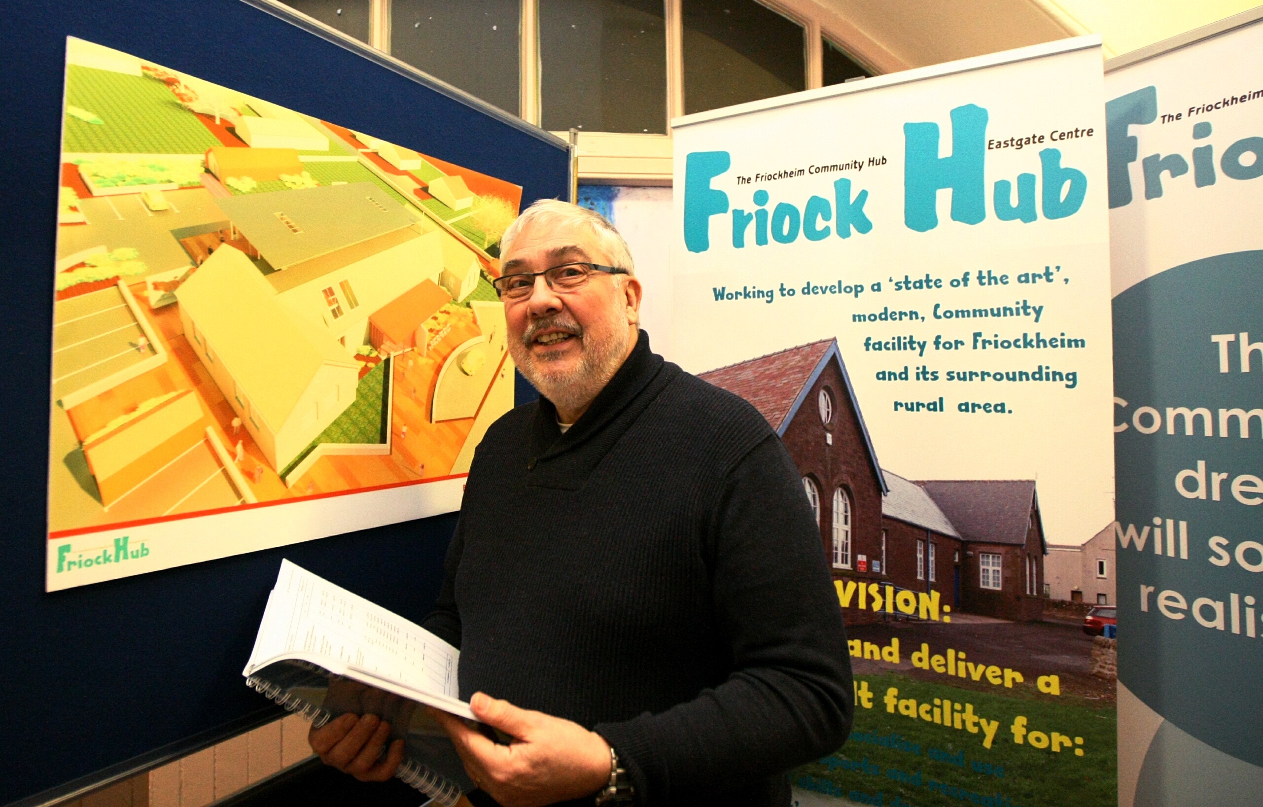 Pictured at the Friockheim Hub, Dougie Pond - Chairman of the Friockheim Community Hub