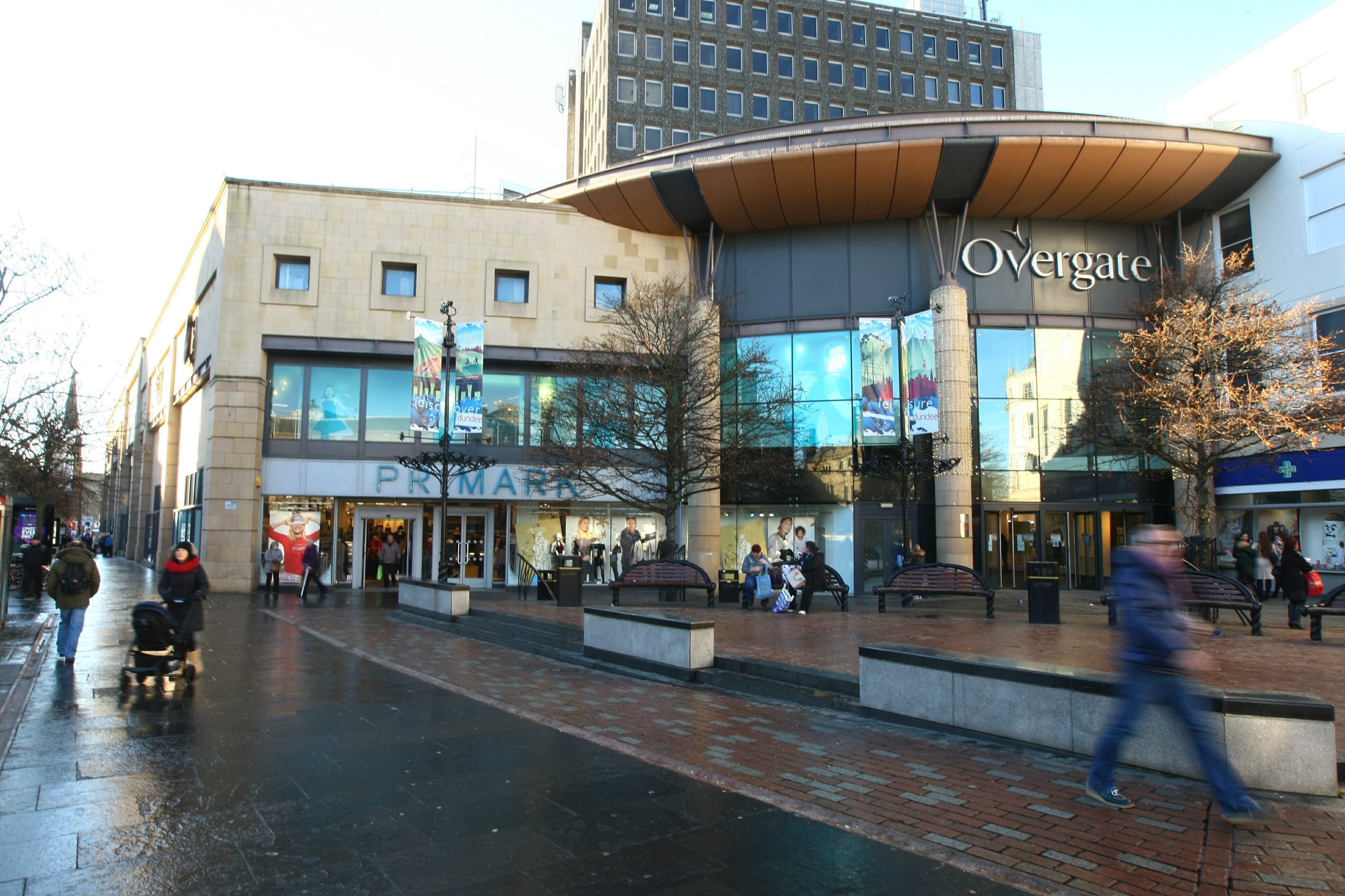 The man exposed himself close to the Overgate shopping centre in central Dundee.