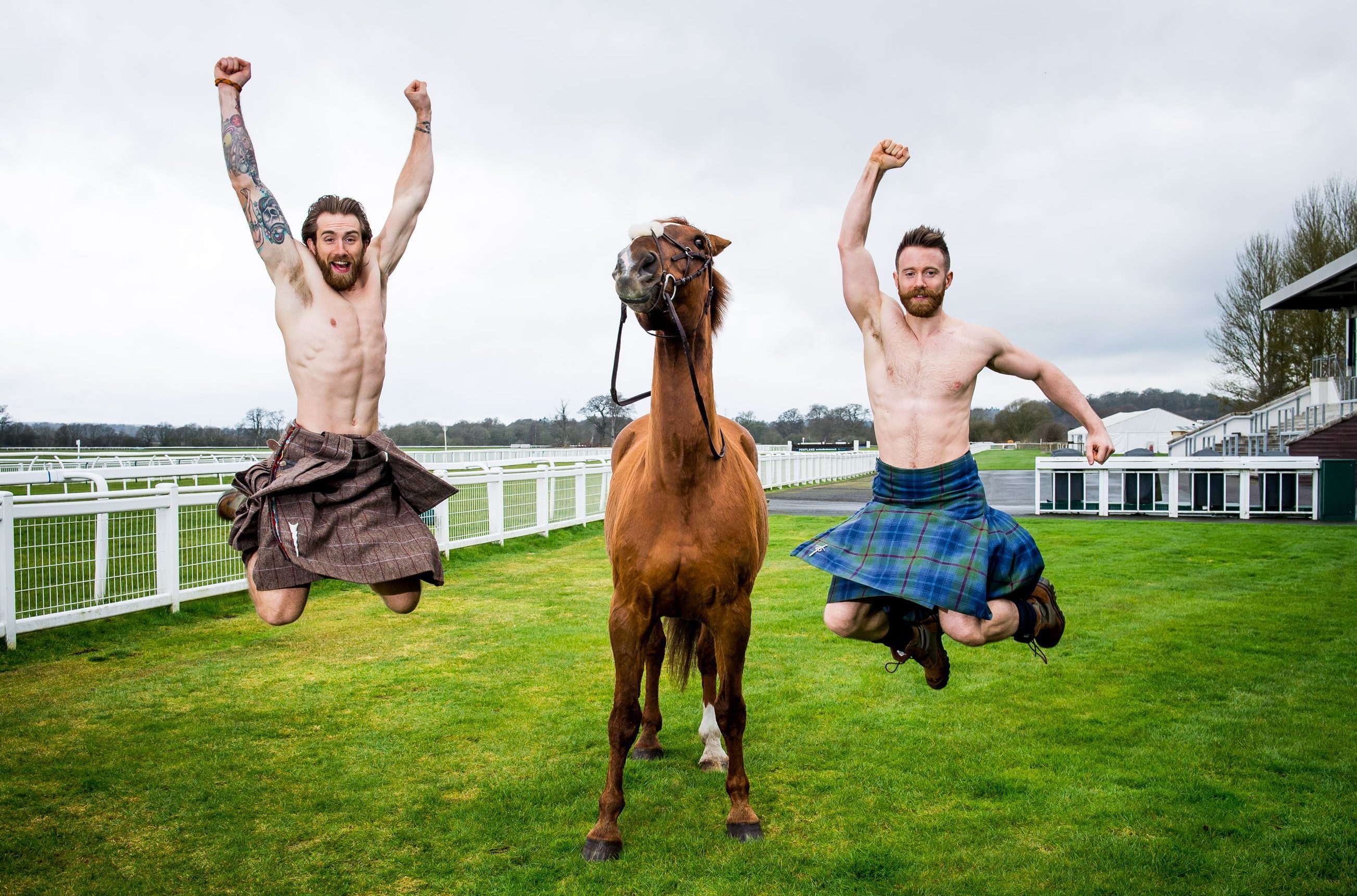 The Kilted Yogis at Perth Racecourse, Tristan Cameron Harper, left, and Finlay Thomas Wilson.


photographer
Fraser Band    
07984 163 256
www.fraserband.co.uk