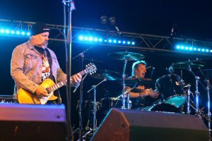 Phil Rudd and his band on the main stage on Friday night.