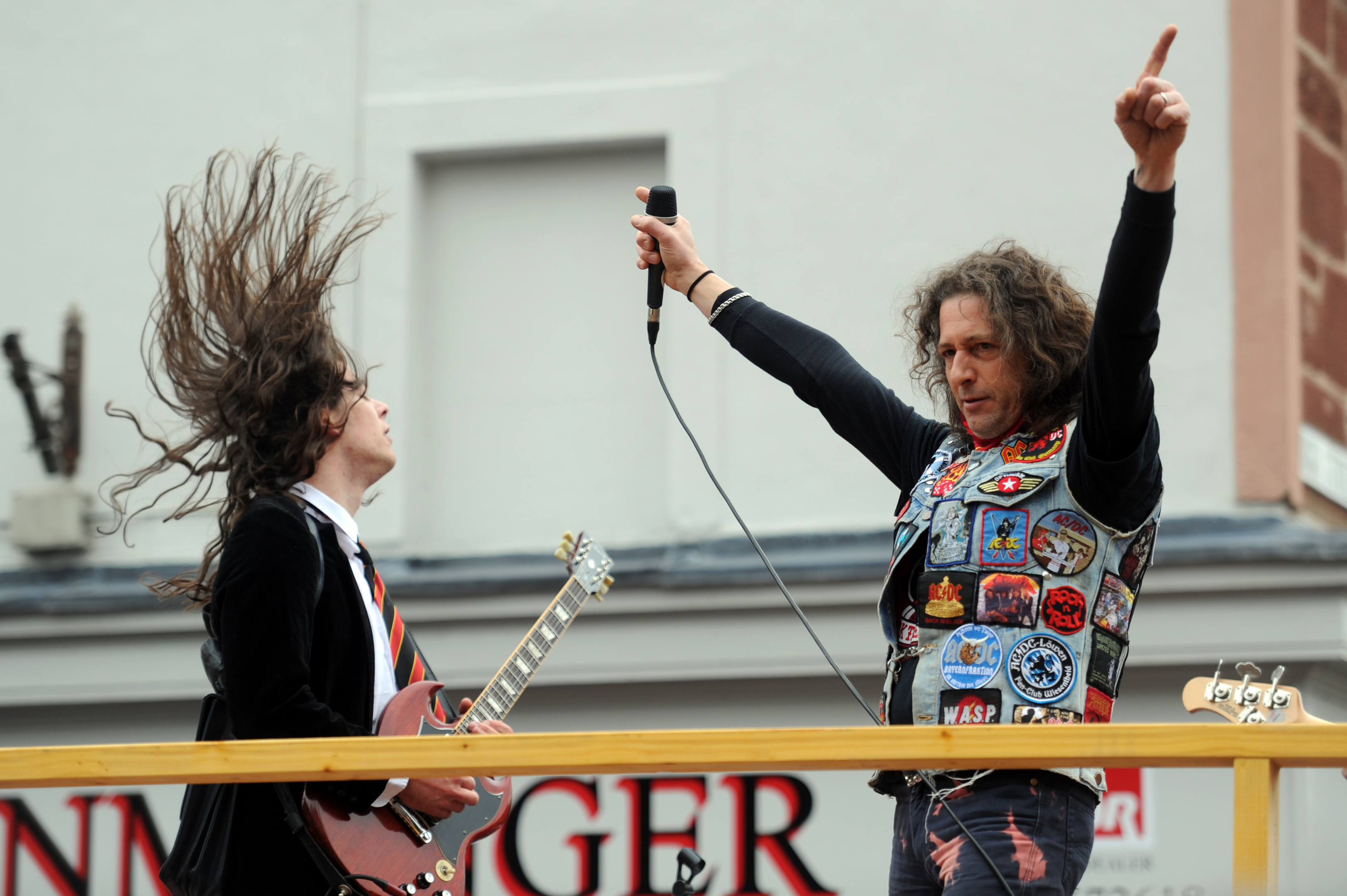 Adrian and Matteo of  Stinger kick Saturday off with a recreation of AC/DC's Long Way to the Top video.