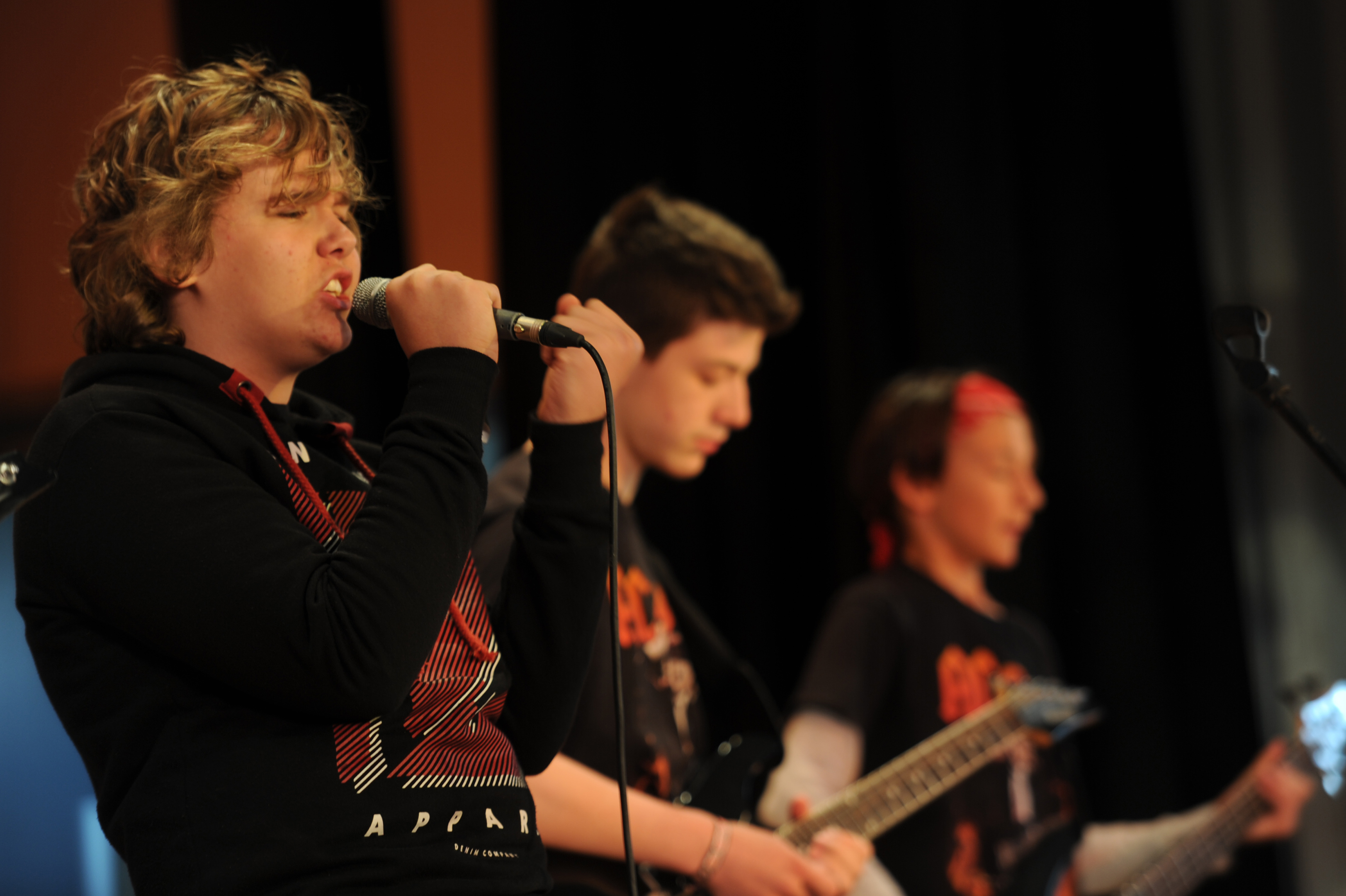 Stara Kitara, a group of 13-year-olds from Slovenia, perform in the Town Hall.